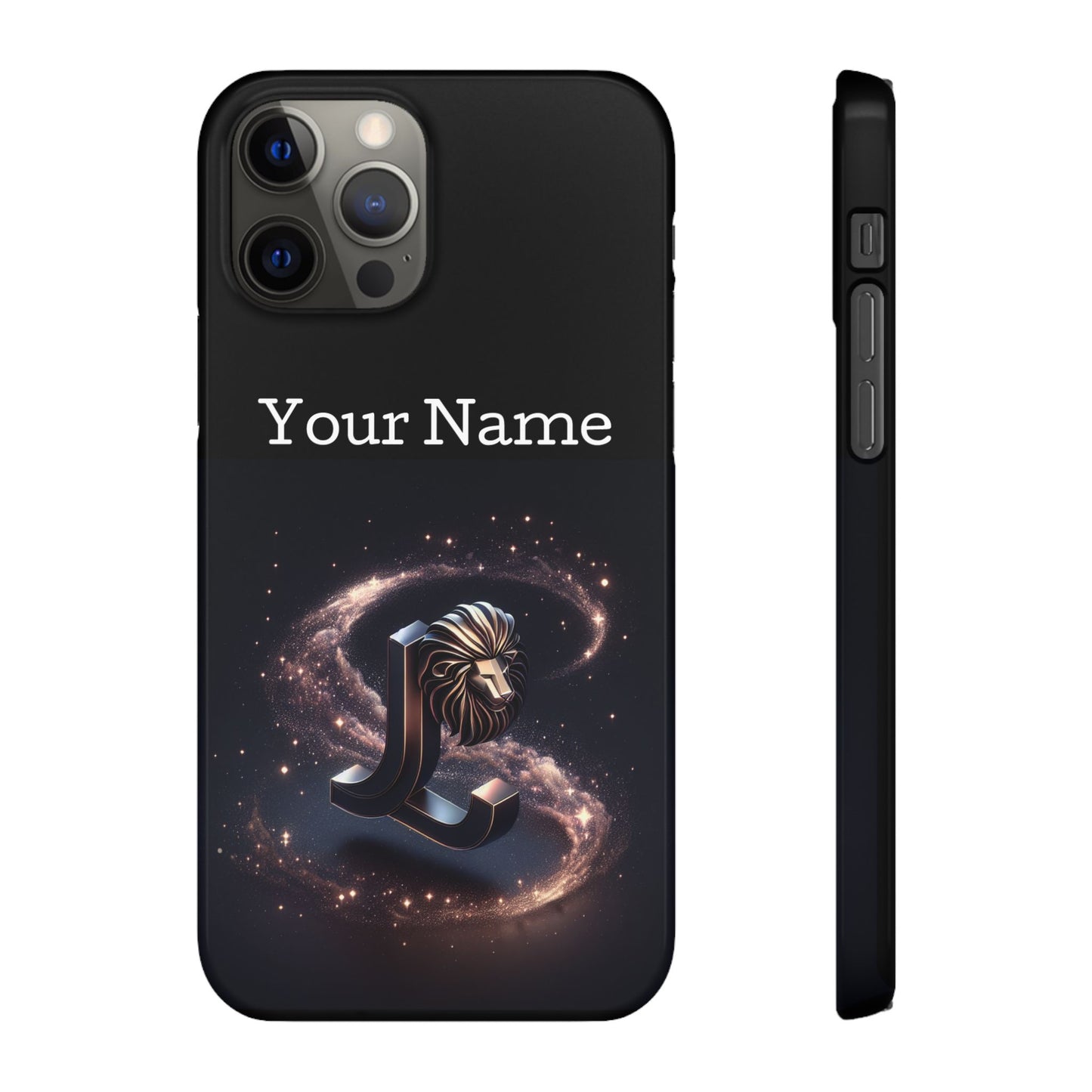 Leo Phone Case - Glossy Black Polycarbonate Snap Case Phone Protection