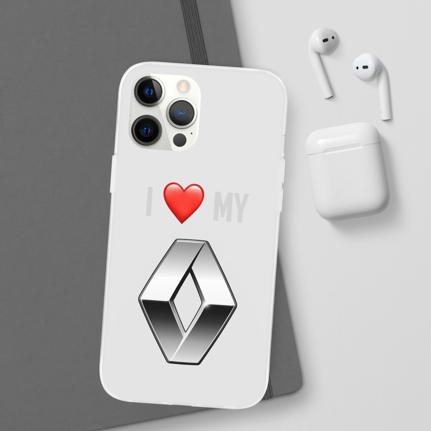 Renault Phone Case - Flexible And Frosted TPU Plastic I Love My Renault Phone Case