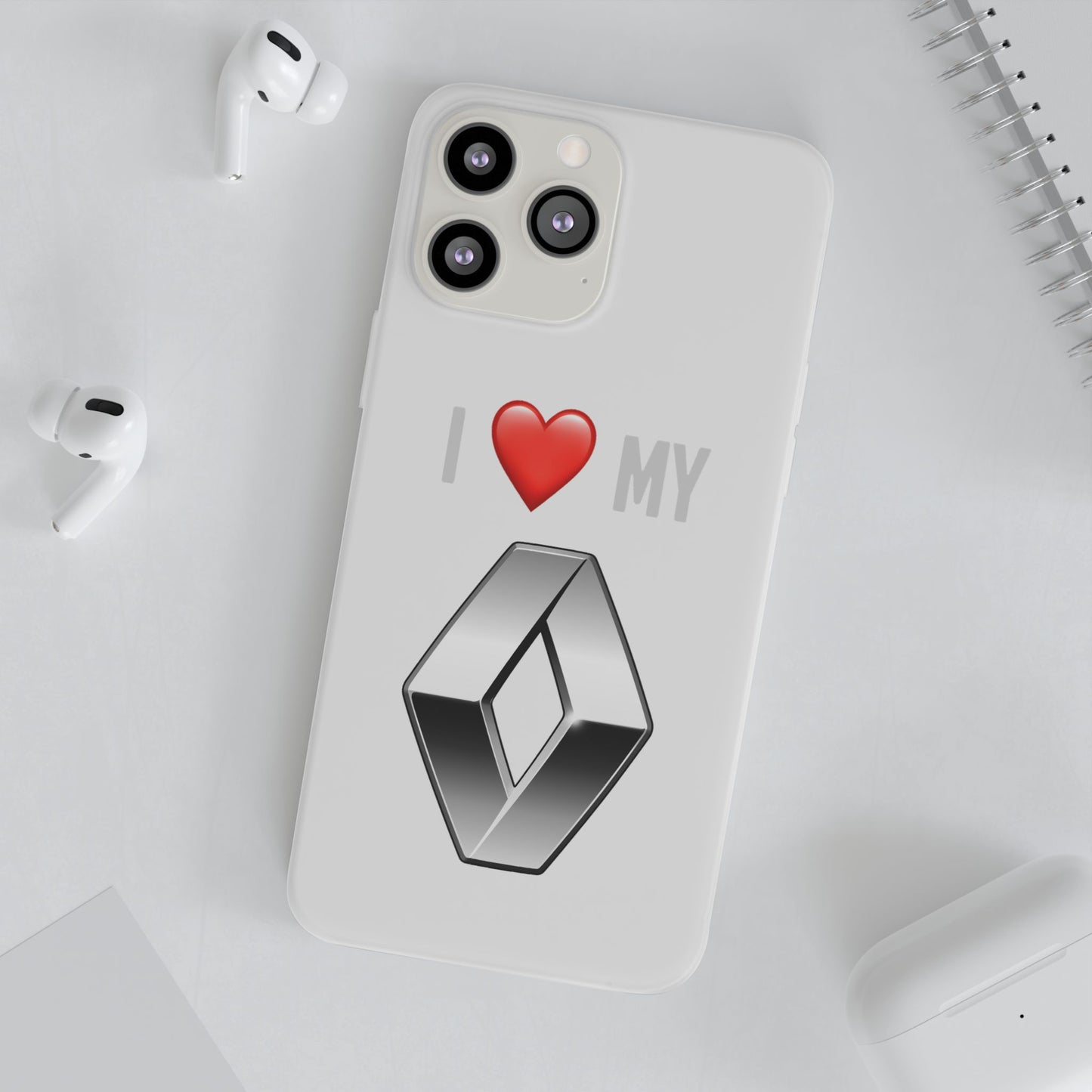 Renault Phone Case - Flexible And Frosted TPU Plastic I Love My Renault Phone Case