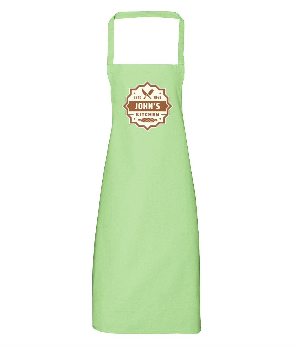 Personalised Kitchen Apron 100% Organic Cotton GC