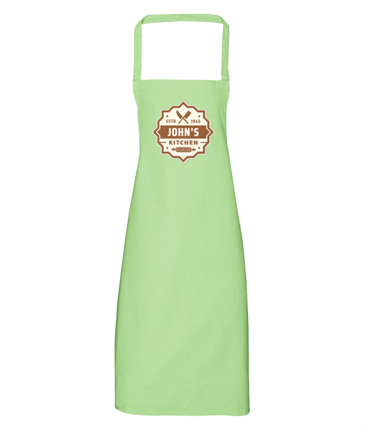 Personalised Kitchen Apron 100% Organic Cotton GC