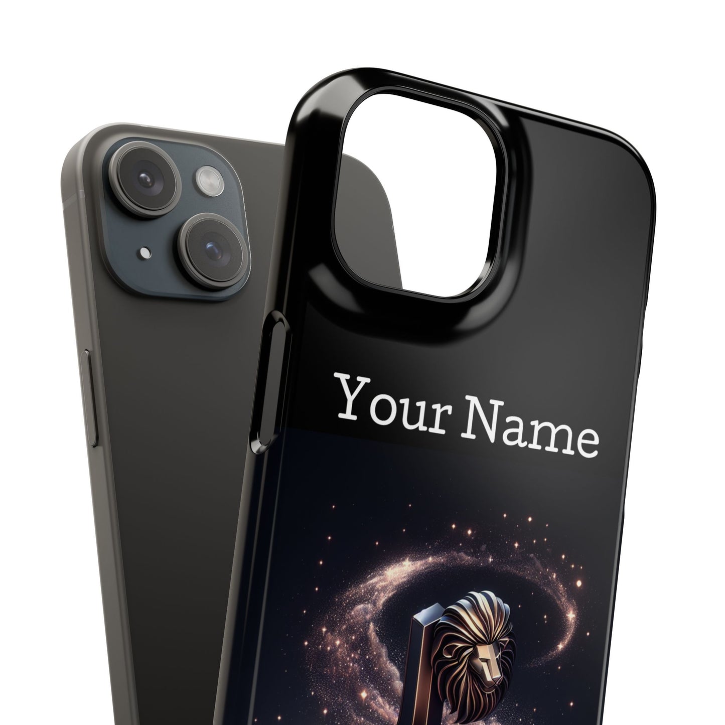 Leo Phone Case - Glossy Black Polycarbonate Snap Case Phone Protection