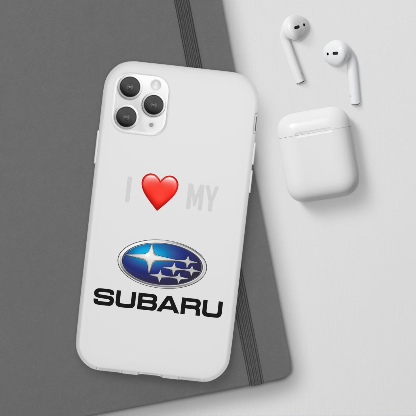 Subaru Phone Case - Flexible And Frosted TPU Plastic I Love My Subaru Phone Case
