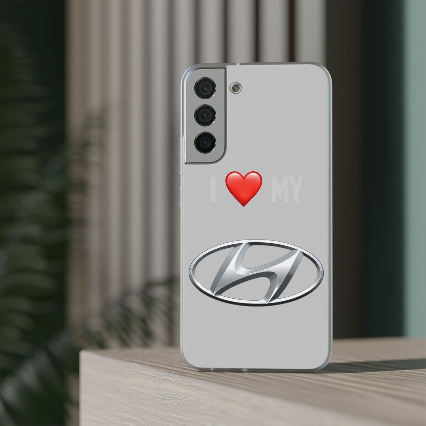 Hyundai Phone Case - Flexible And Frosted TPU Plastic I Love My Hyundai Phone Case
