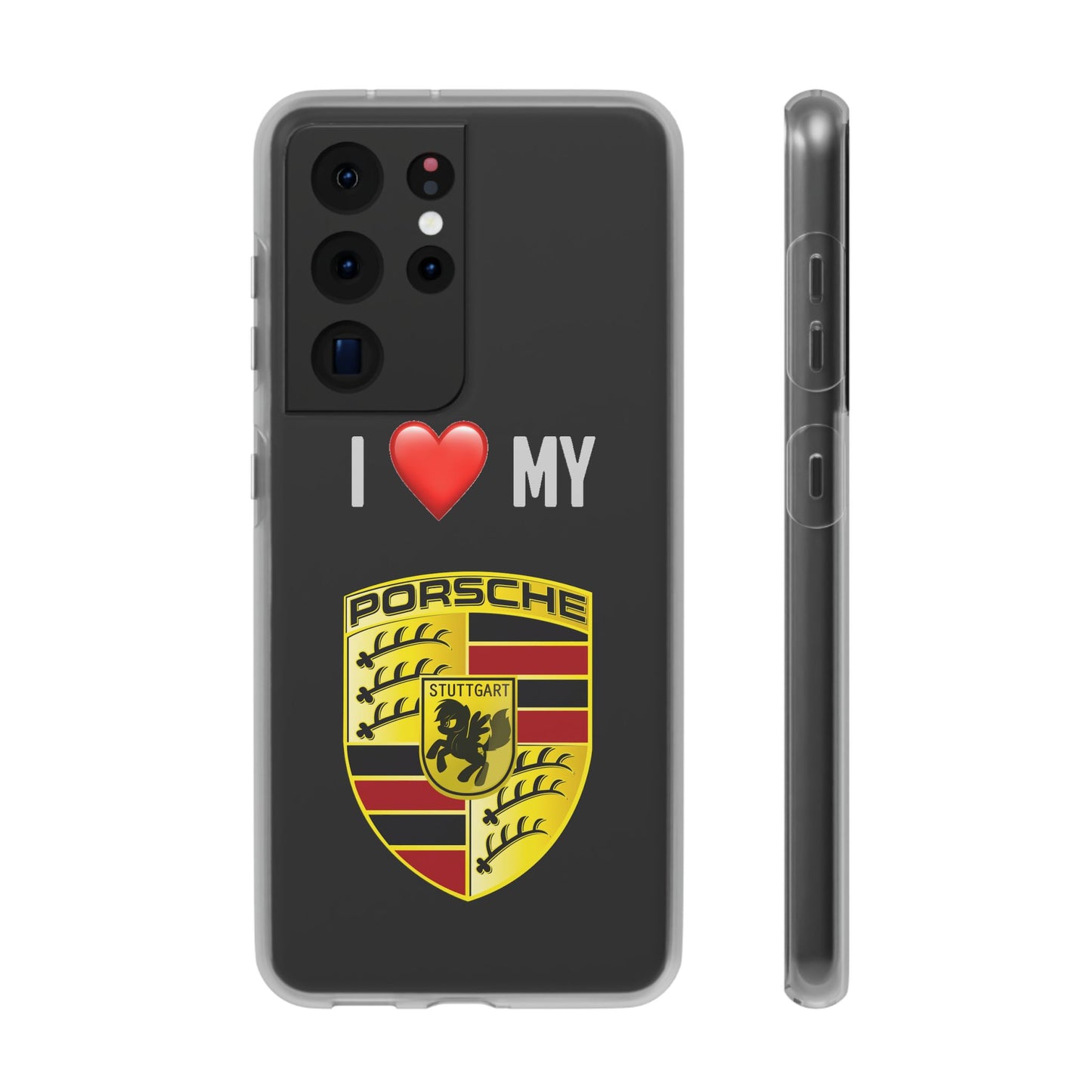 Porsche Phone Case - Flexible And Frosted TPU Plastic I Love My Porsche Phone Case
