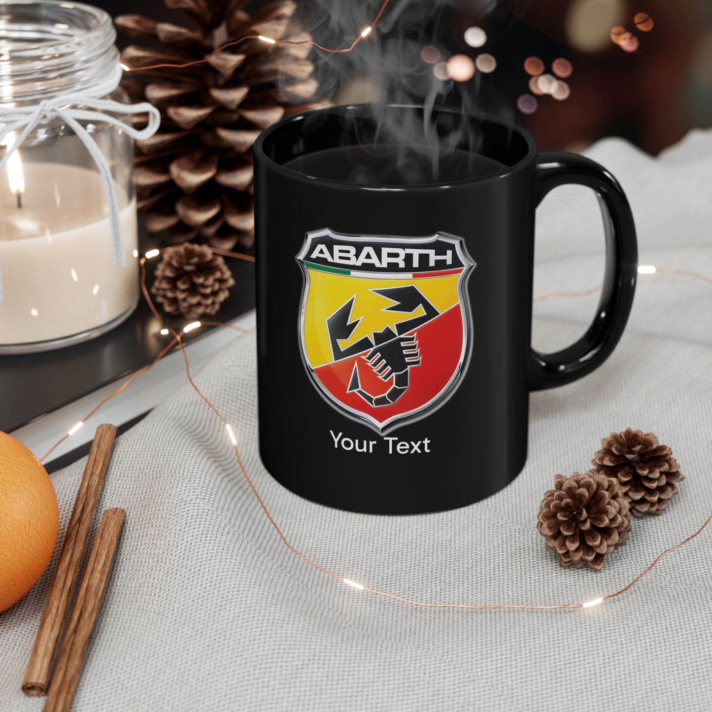 Abarth Mug (With or Without Personalisation) 11oz or 15oz. Perfect Gift