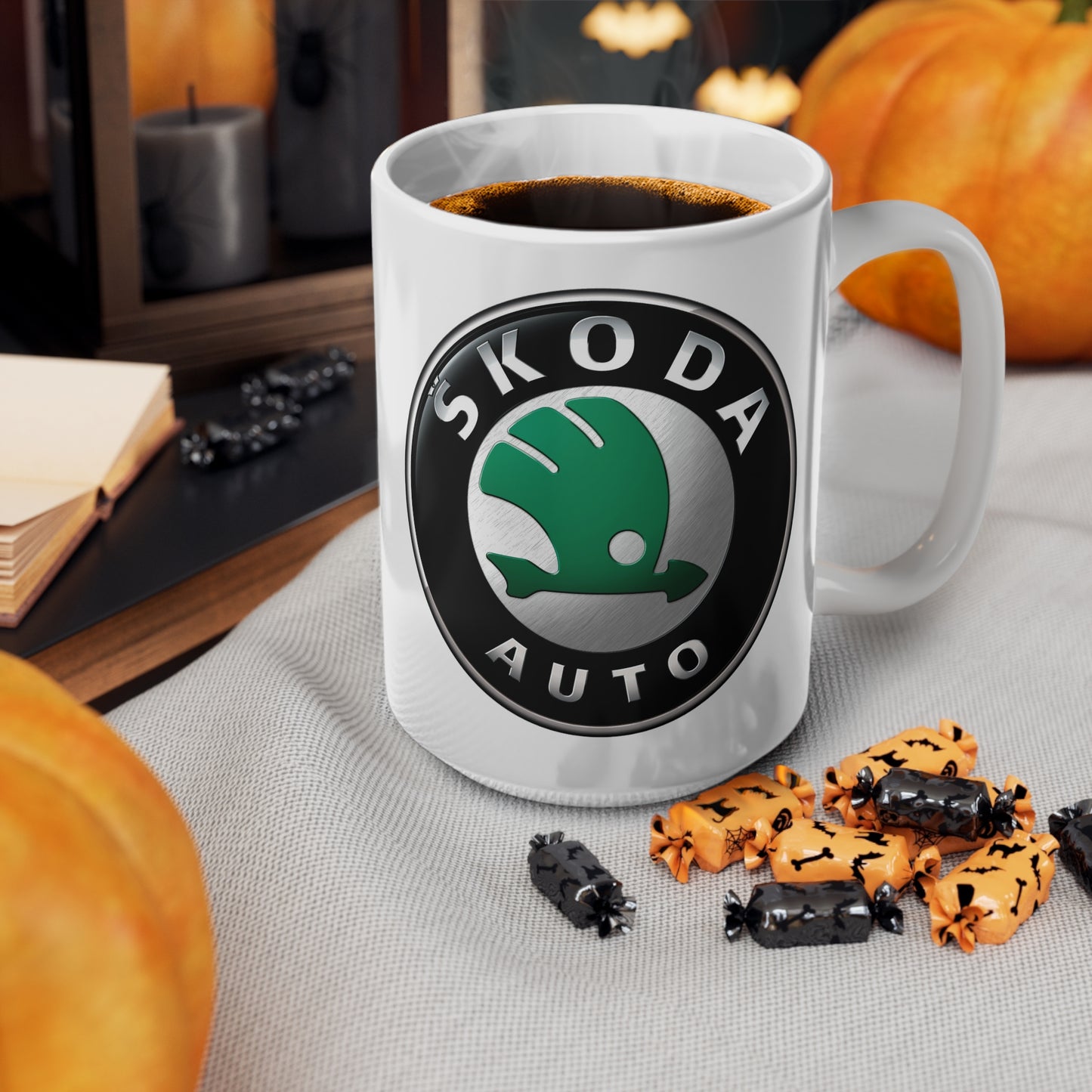 Skoda  - I Love my Skoda White Ceramic Coffee Cup 11oz, 15oz