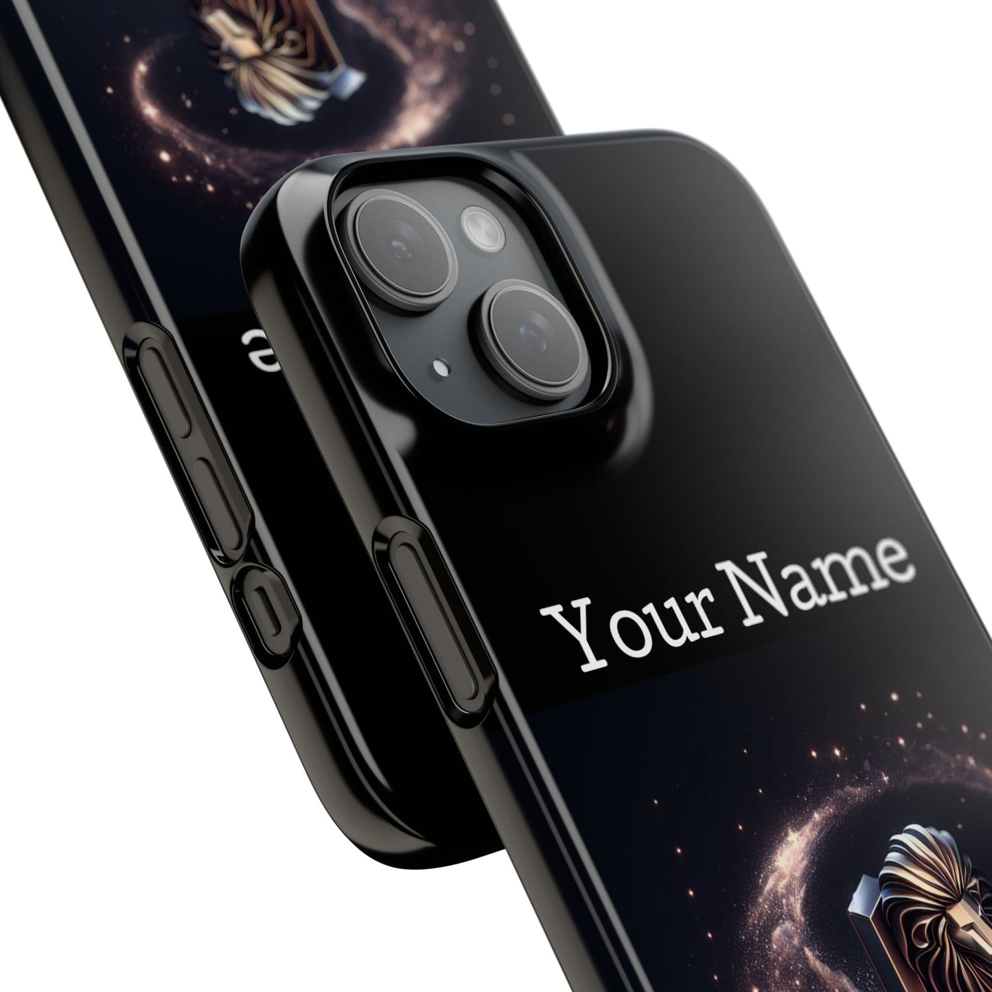 Leo Phone Case - Glossy Black Polycarbonate Snap Case Phone Protection
