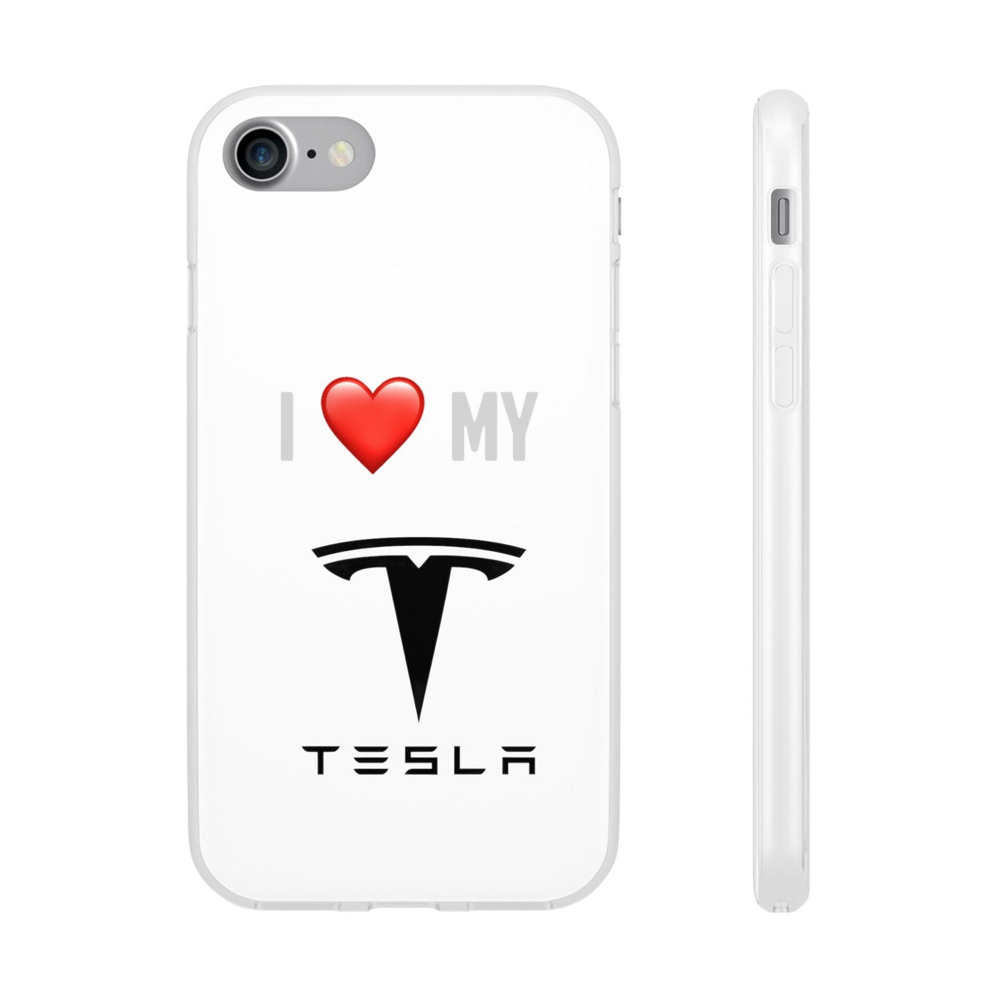Tesla Phone Case - Flexible And Frosted TPU Plastic I Love My Tesla Phone Case