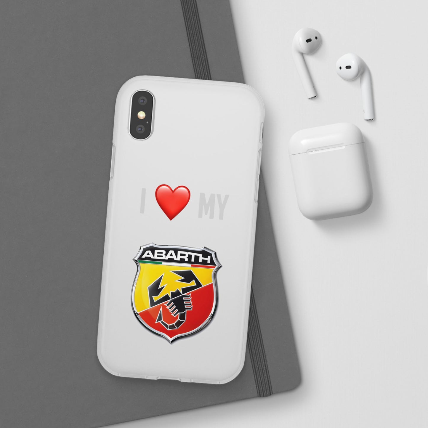Abarth Phone Case - Flexible And Frosted TPU Plastic I Love My Abarth Phone Case