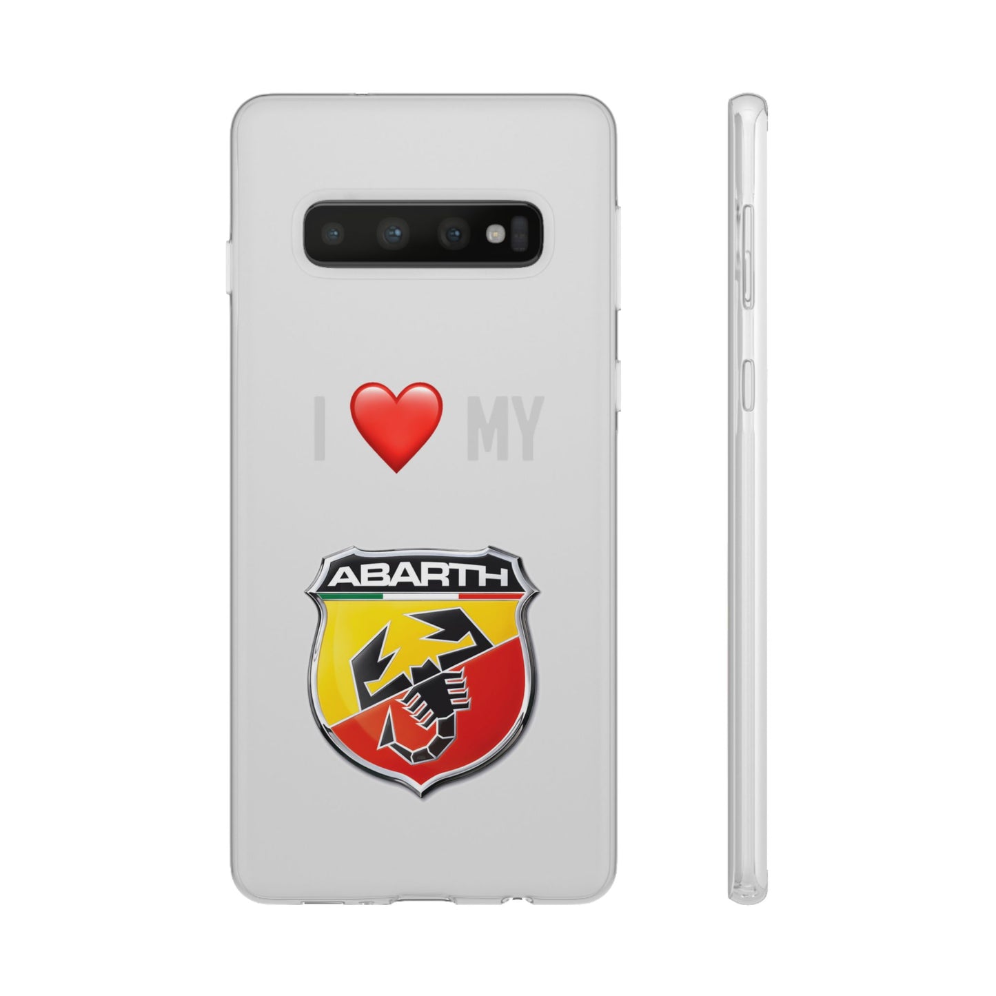 Abarth Phone Case - Flexible And Frosted TPU Plastic I Love My Abarth Phone Case