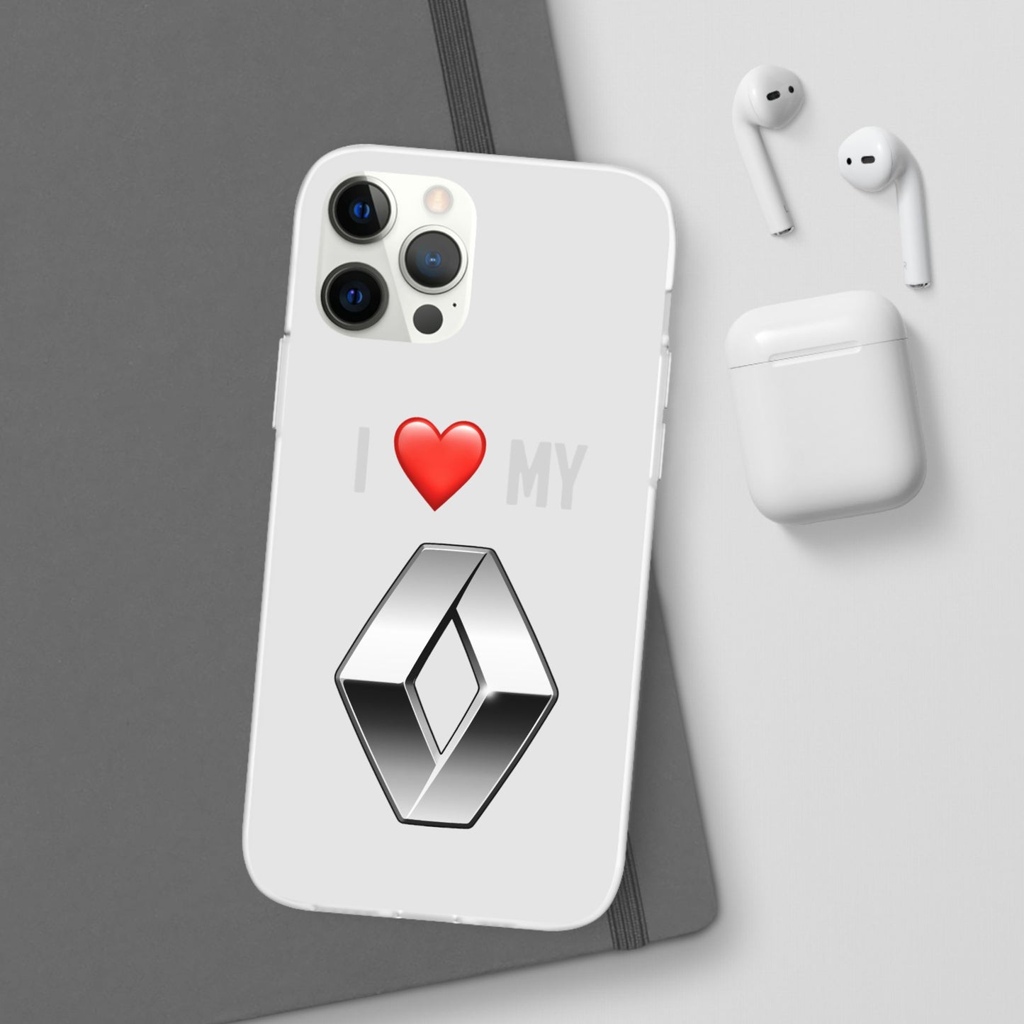 Renault Phone Case - Flexible And Frosted TPU Plastic I Love My Renault Phone Case