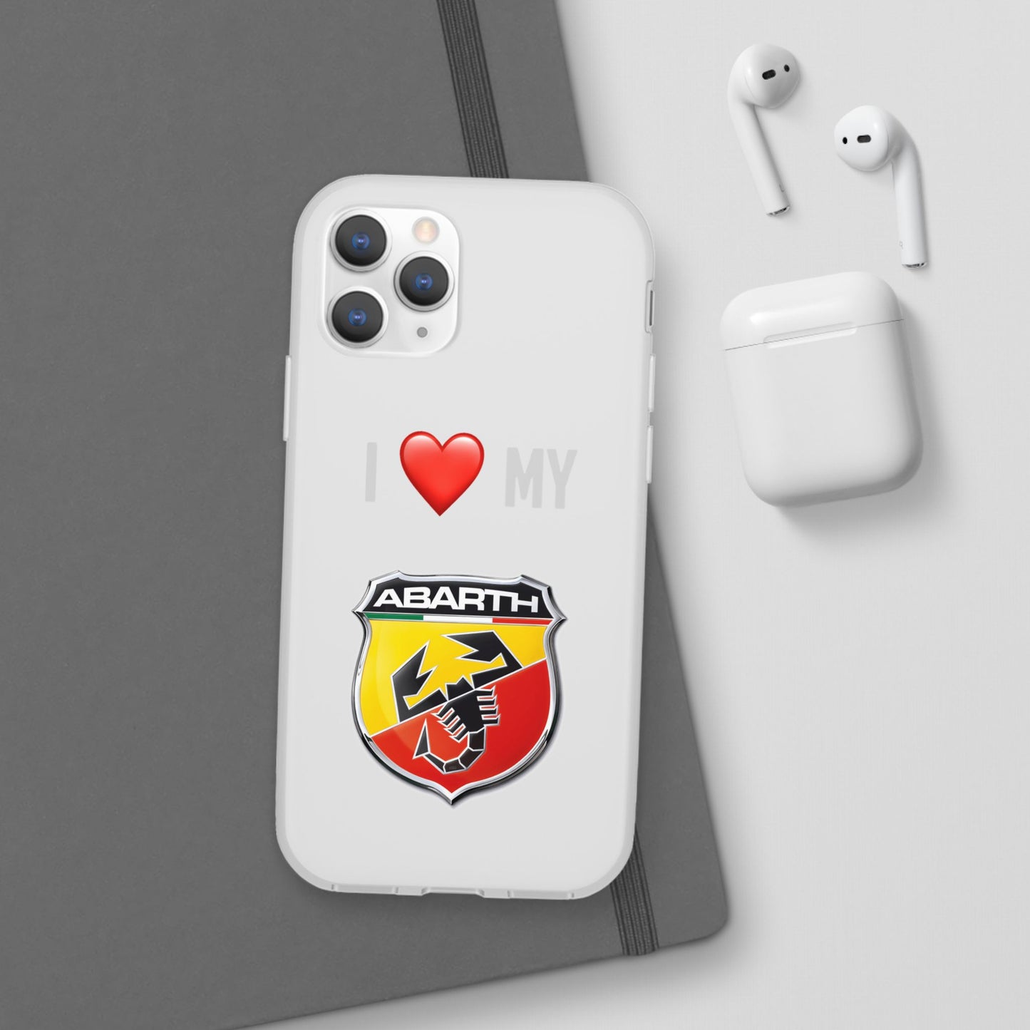 Abarth Phone Case - Flexible And Frosted TPU Plastic I Love My Abarth Phone Case