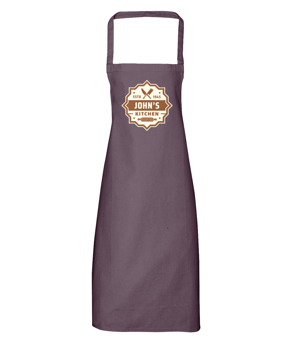 Personalised Kitchen Apron 100% Organic Cotton GC