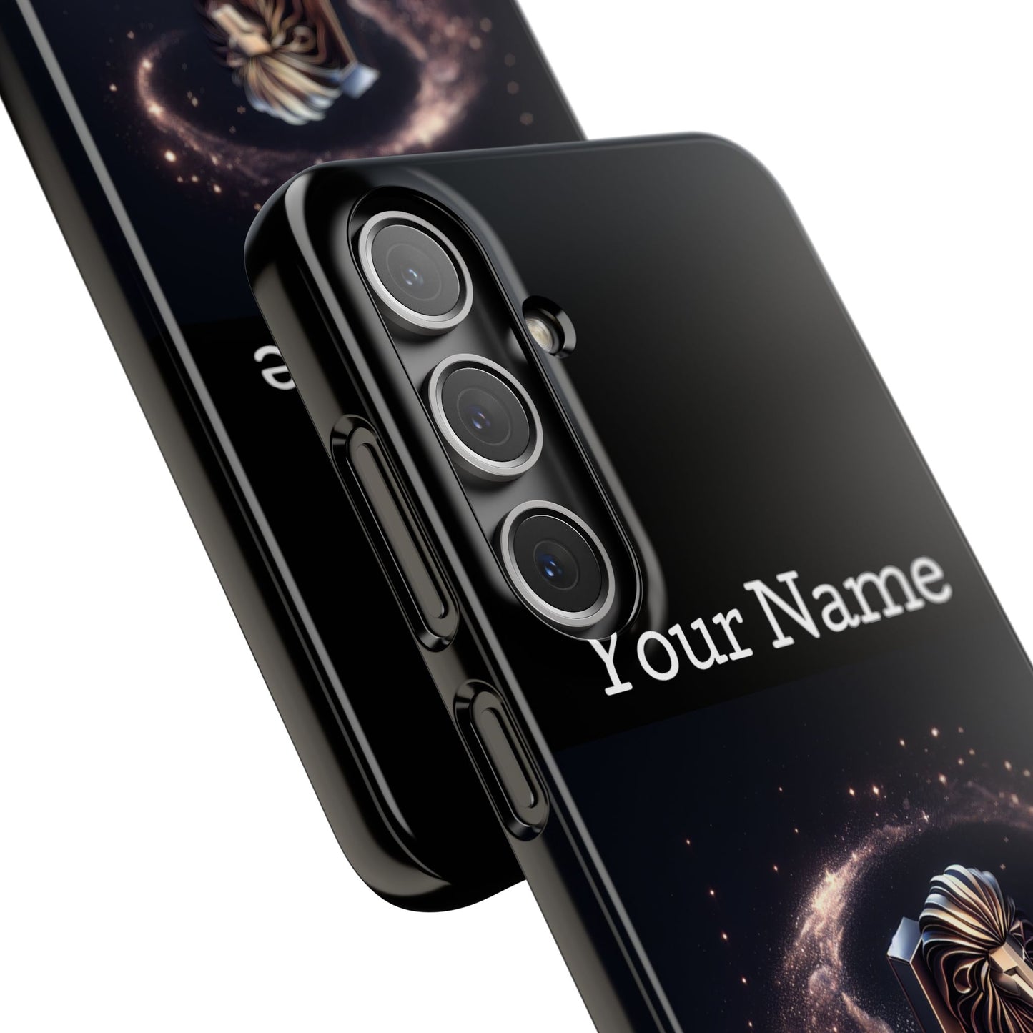 Leo Phone Case - Glossy Black Polycarbonate Snap Case Phone Protection