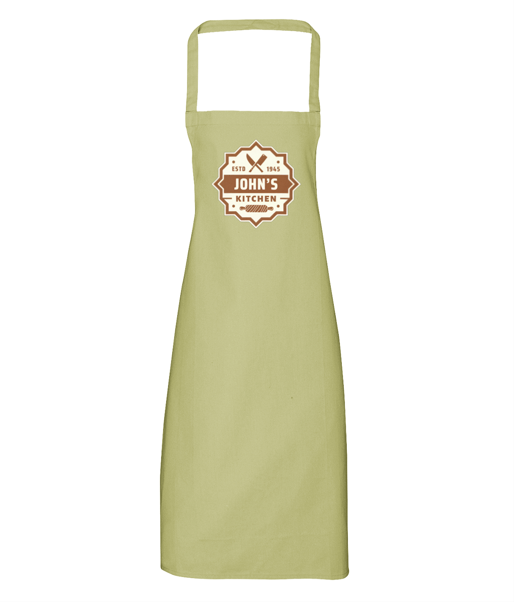 Personalised Kitchen Apron 100% Organic Cotton GC