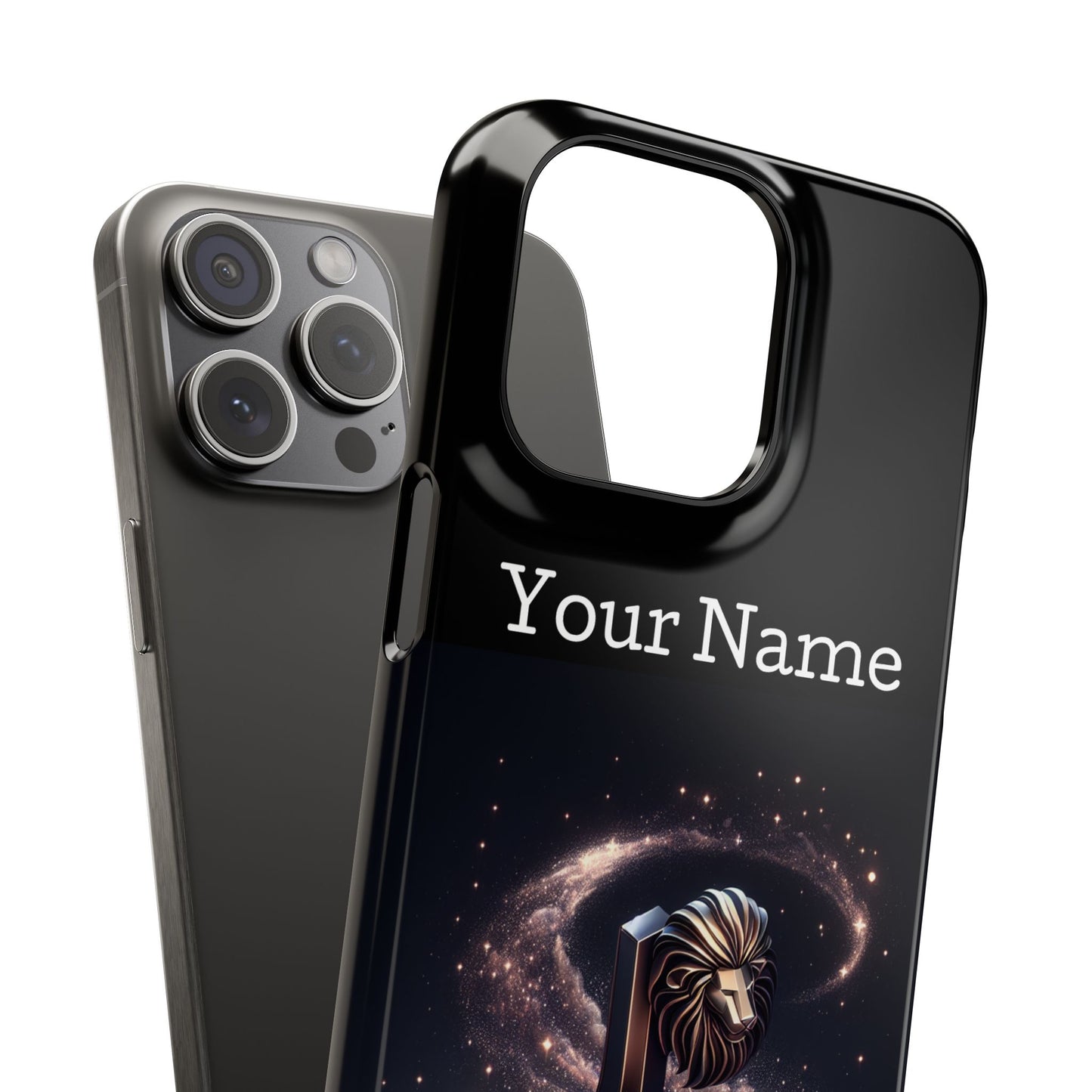 Leo Phone Case - Glossy Black Polycarbonate Snap Case Phone Protection