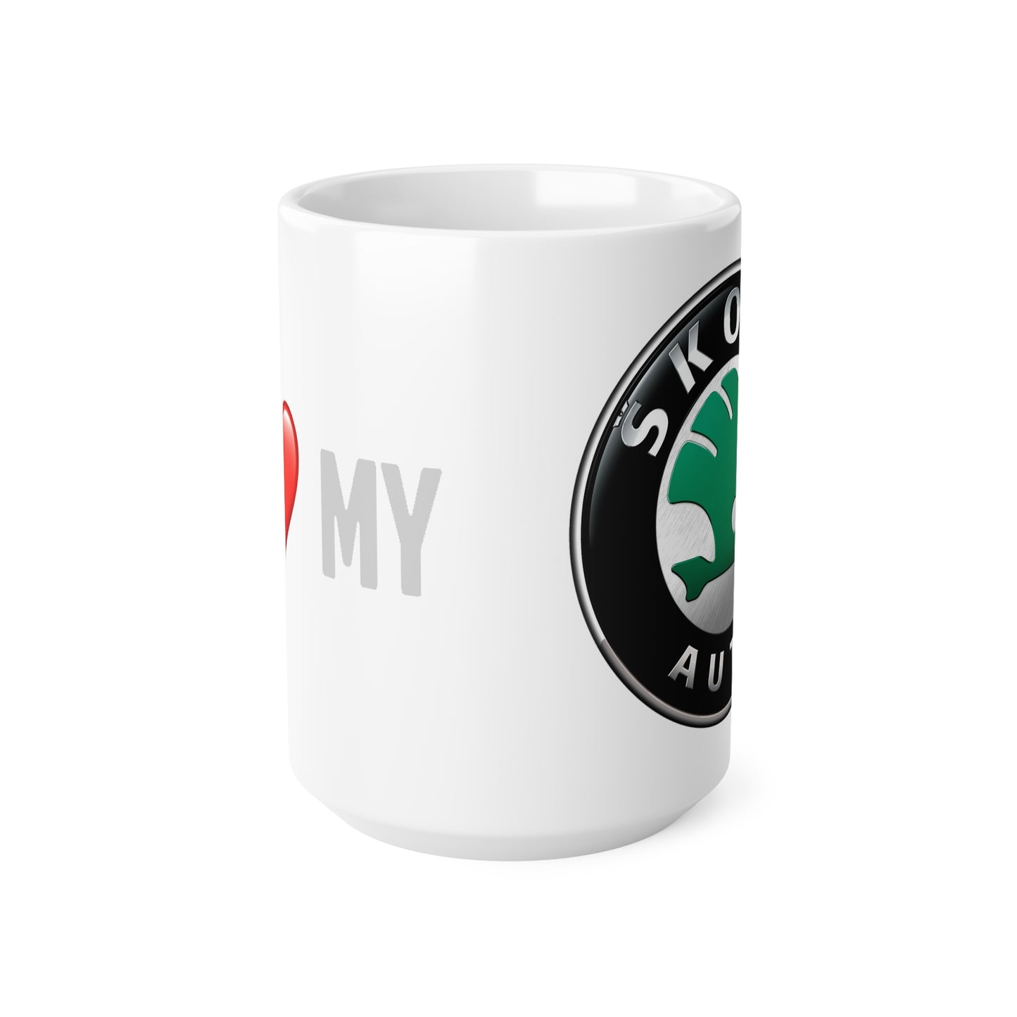 Skoda  - I Love my Skoda White Ceramic Coffee Cup 11oz, 15oz