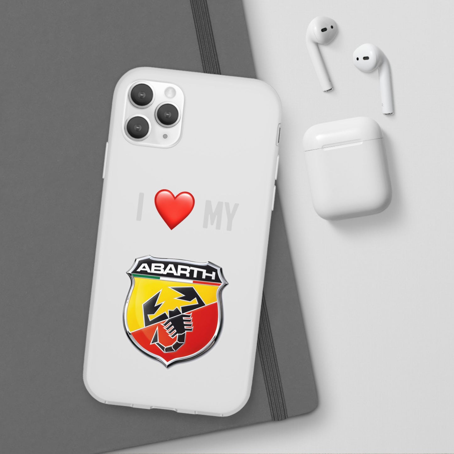 Abarth Phone Case - Flexible And Frosted TPU Plastic I Love My Abarth Phone Case