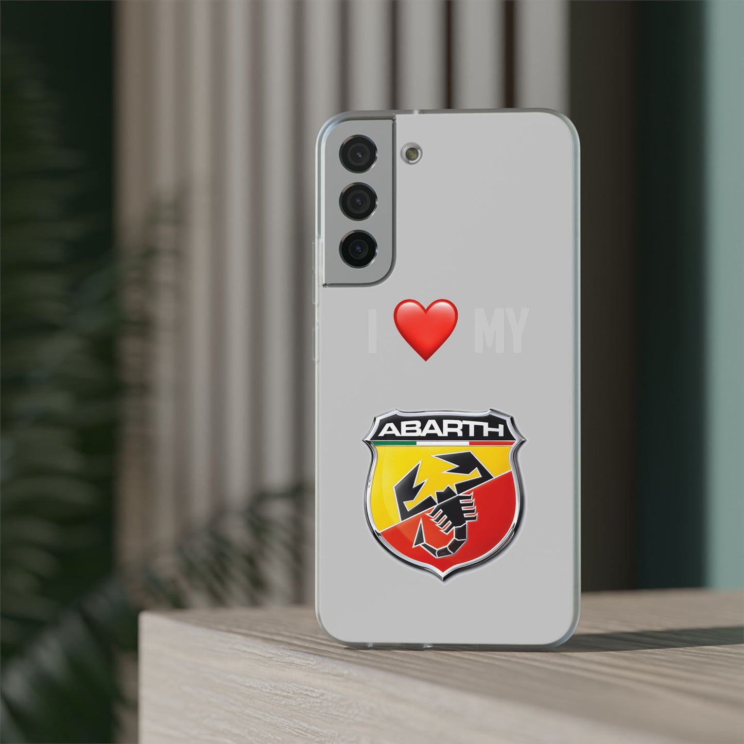 Abarth Phone Case - Flexible And Frosted TPU Plastic I Love My Abarth Phone Case