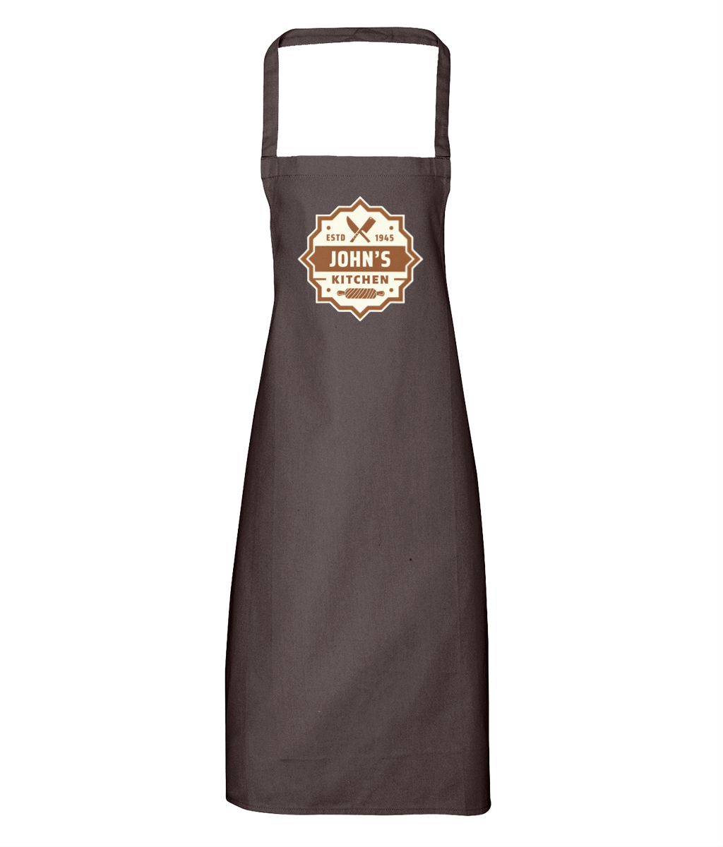 Personalised Kitchen Apron 100% Organic Cotton GC