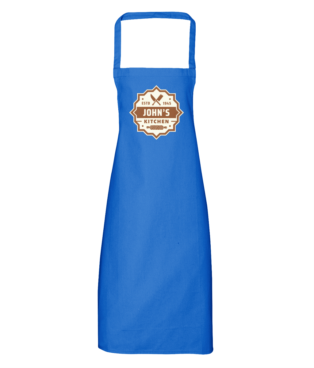 Personalised Kitchen Apron 100% Organic Cotton GC
