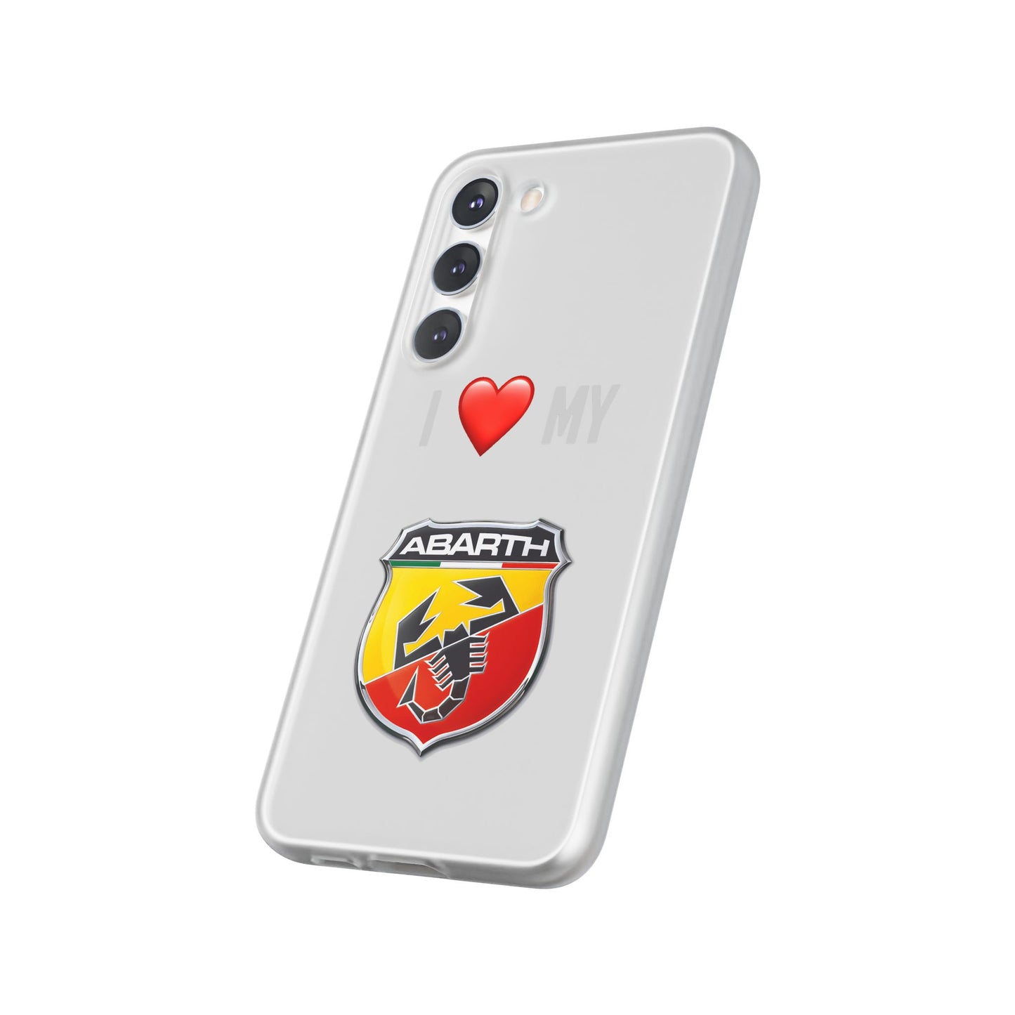 Abarth Phone Case - Flexible And Frosted TPU Plastic I Love My Abarth Phone Case