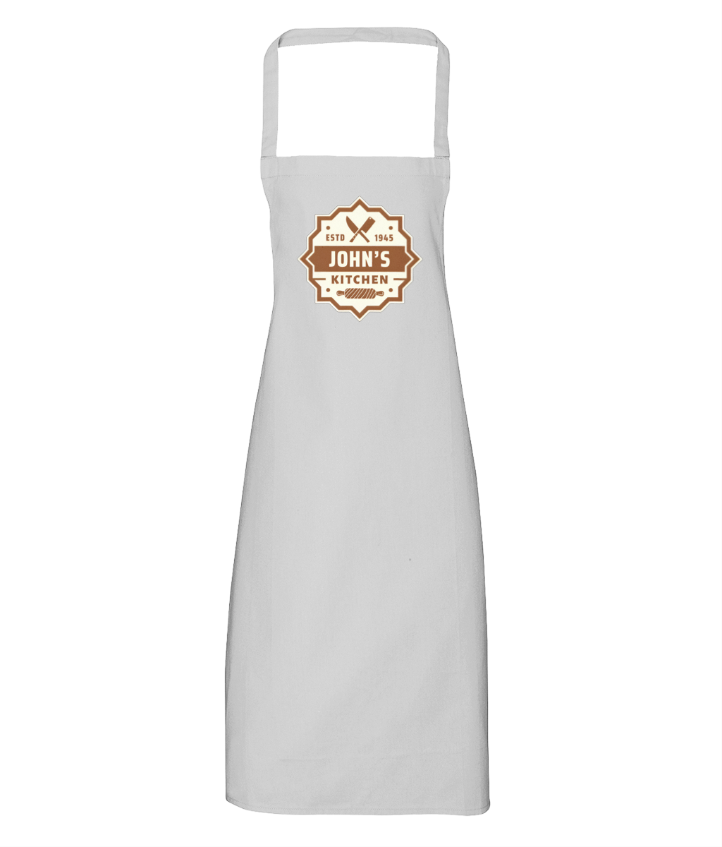 Personalised Kitchen Apron 100% Organic Cotton GC