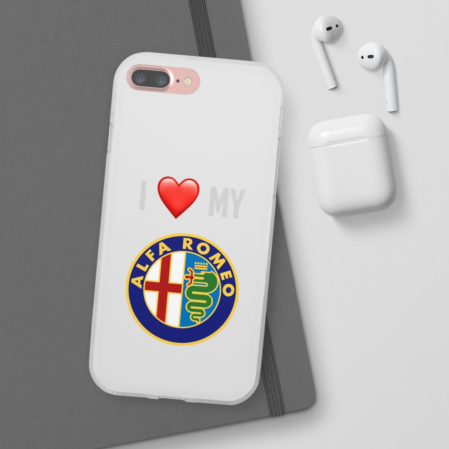 Alfa Romeo Phone Case - Flexible And Frosted TPU Plastic I Love My Alfa Romeo Phone Case