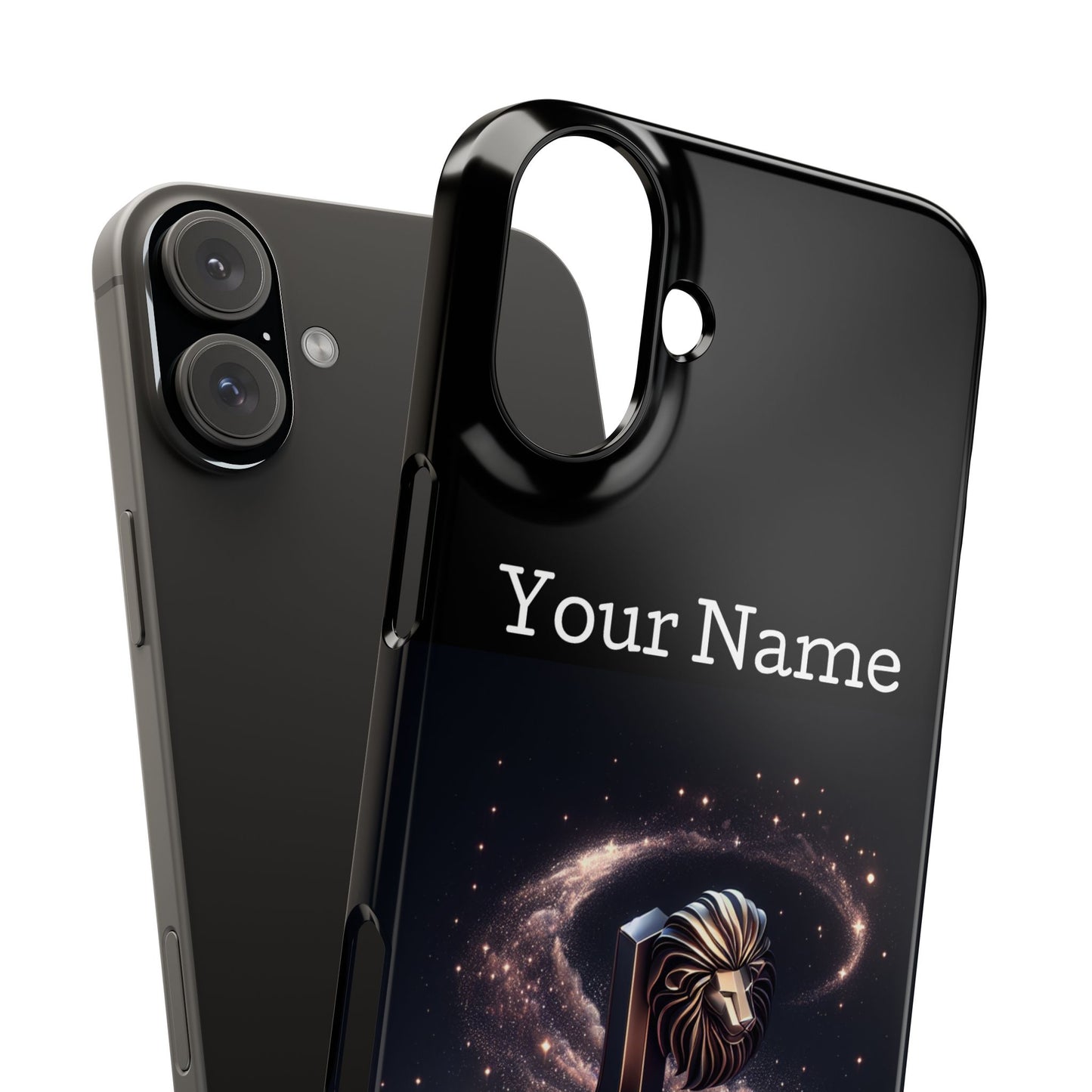 Leo Phone Case - Glossy Black Polycarbonate Snap Case Phone Protection