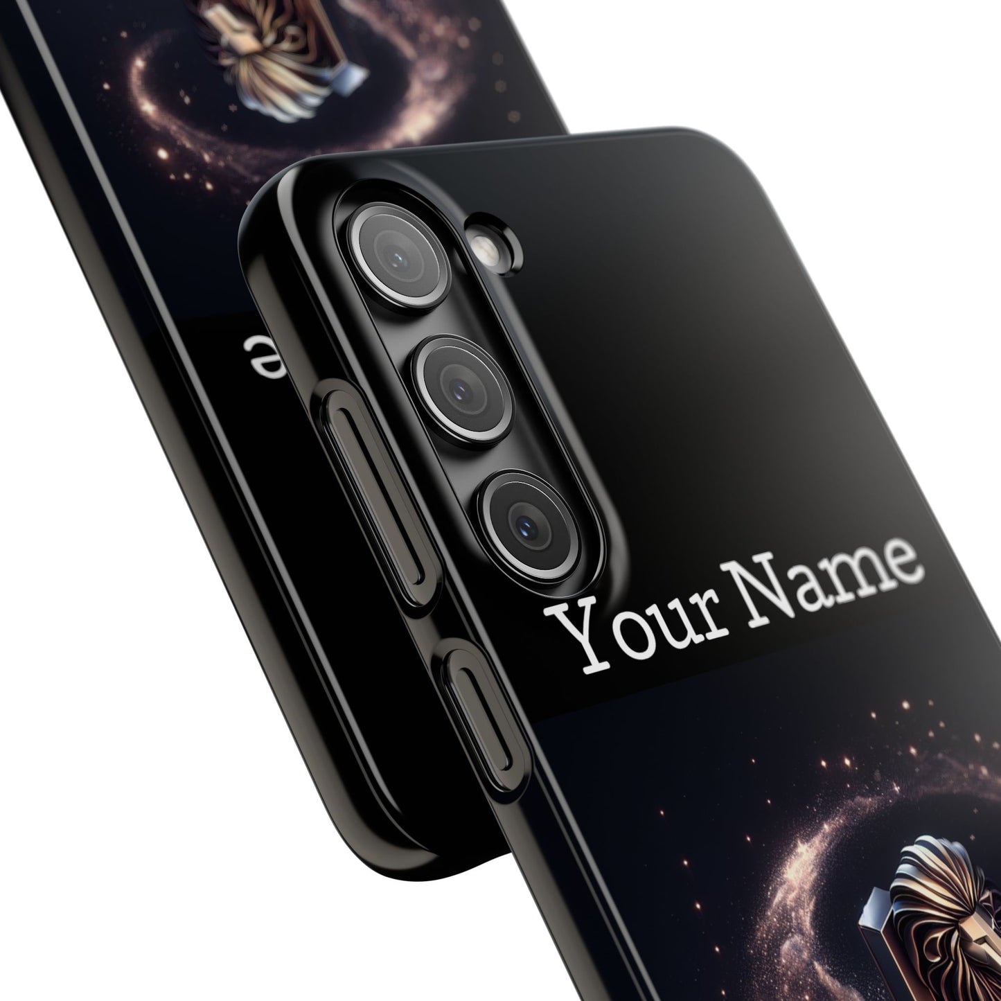 Leo Phone Case - Glossy Black Polycarbonate Snap Case Phone Protection