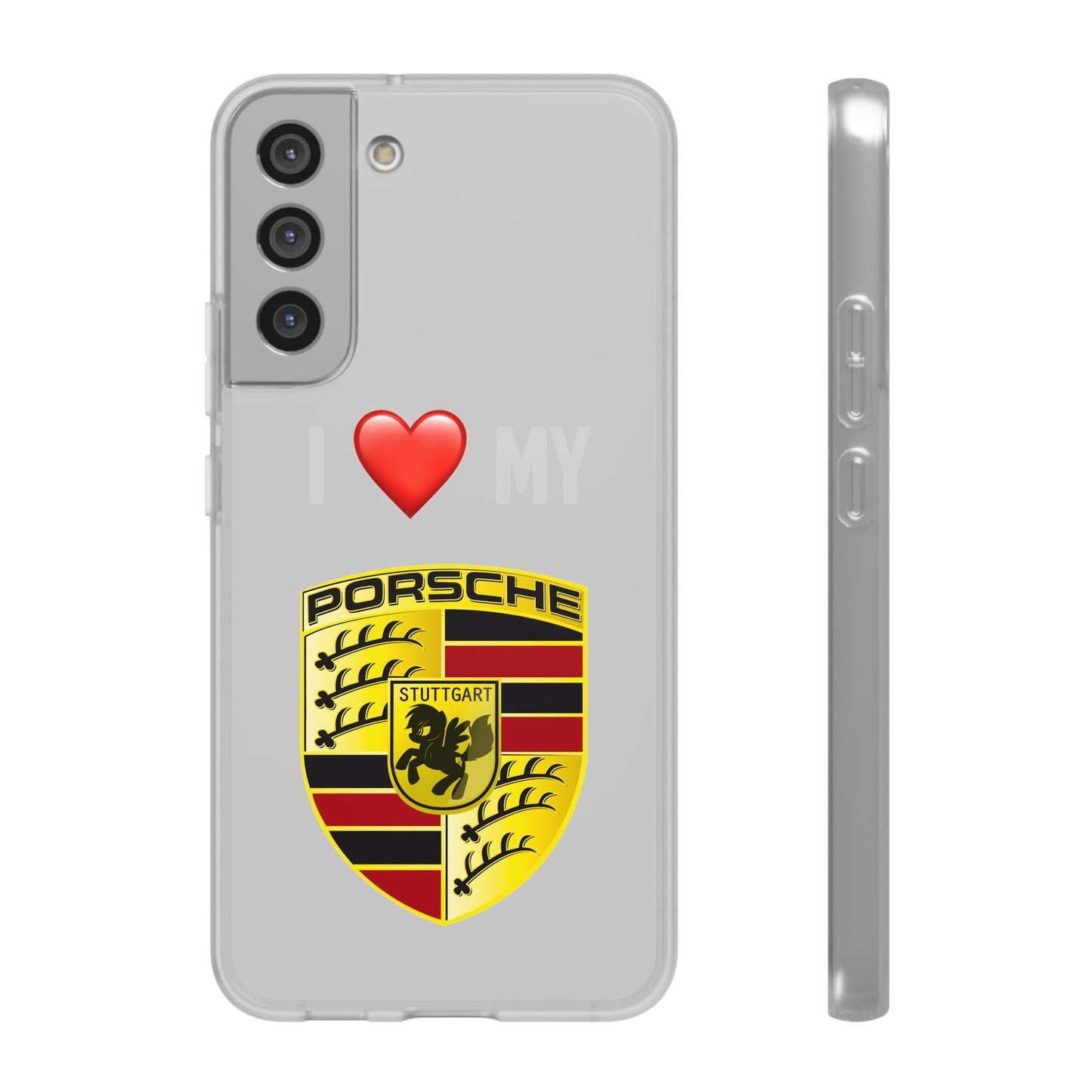 Porsche Phone Case - Flexible And Frosted TPU Plastic I Love My Porsche Phone Case