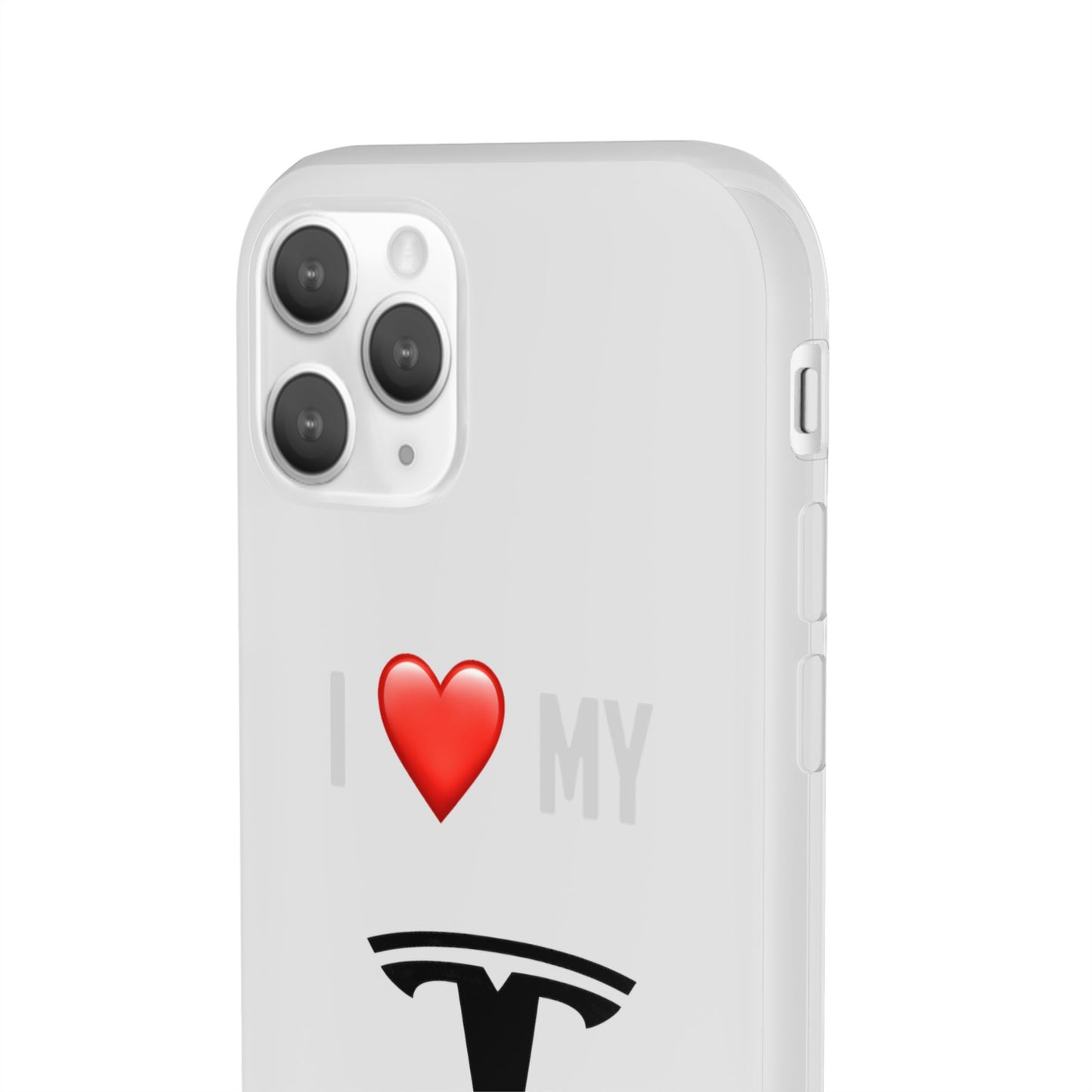 Tesla Phone Case - Flexible And Frosted TPU Plastic I Love My Tesla Phone Case