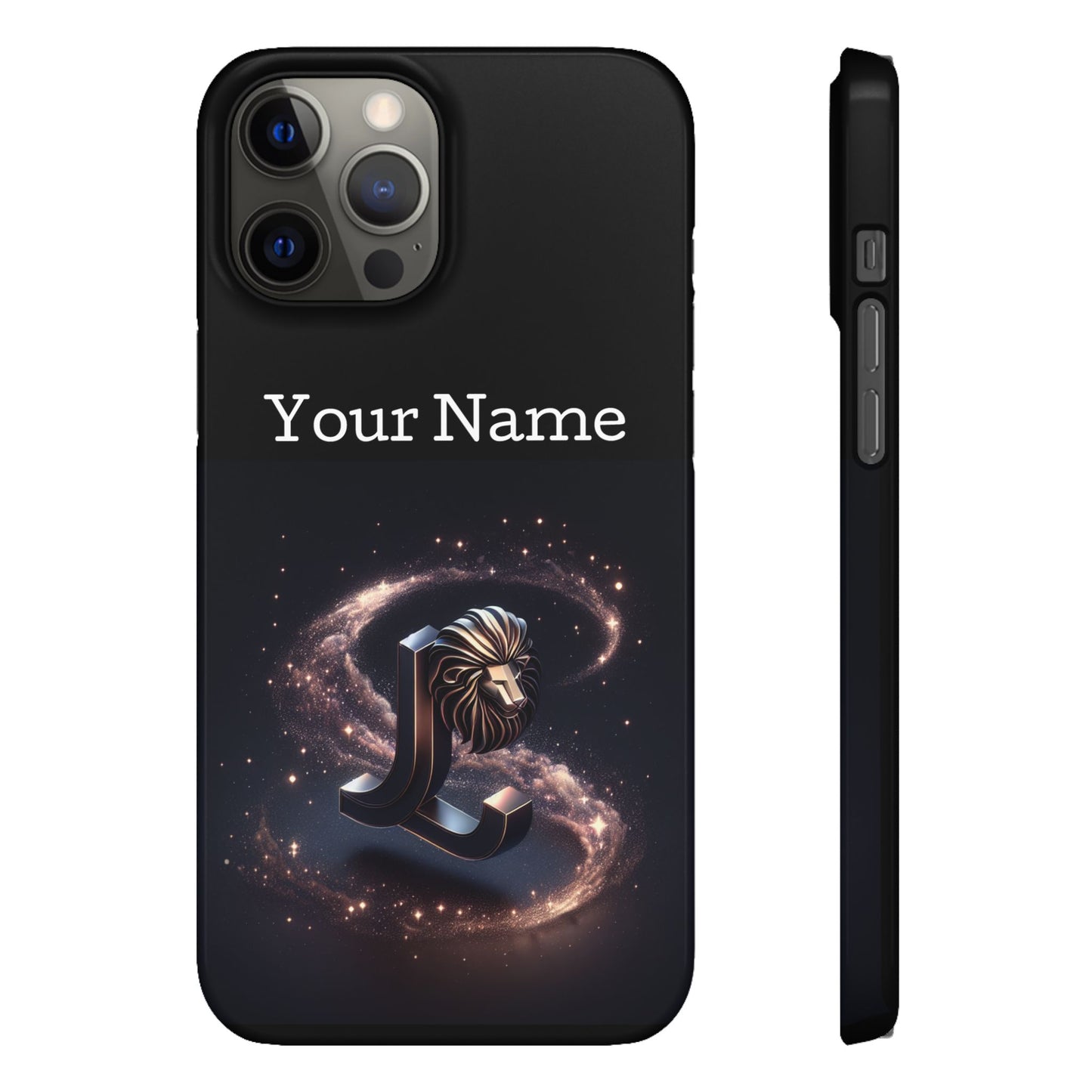 Leo Phone Case - Glossy Black Polycarbonate Snap Case Phone Protection