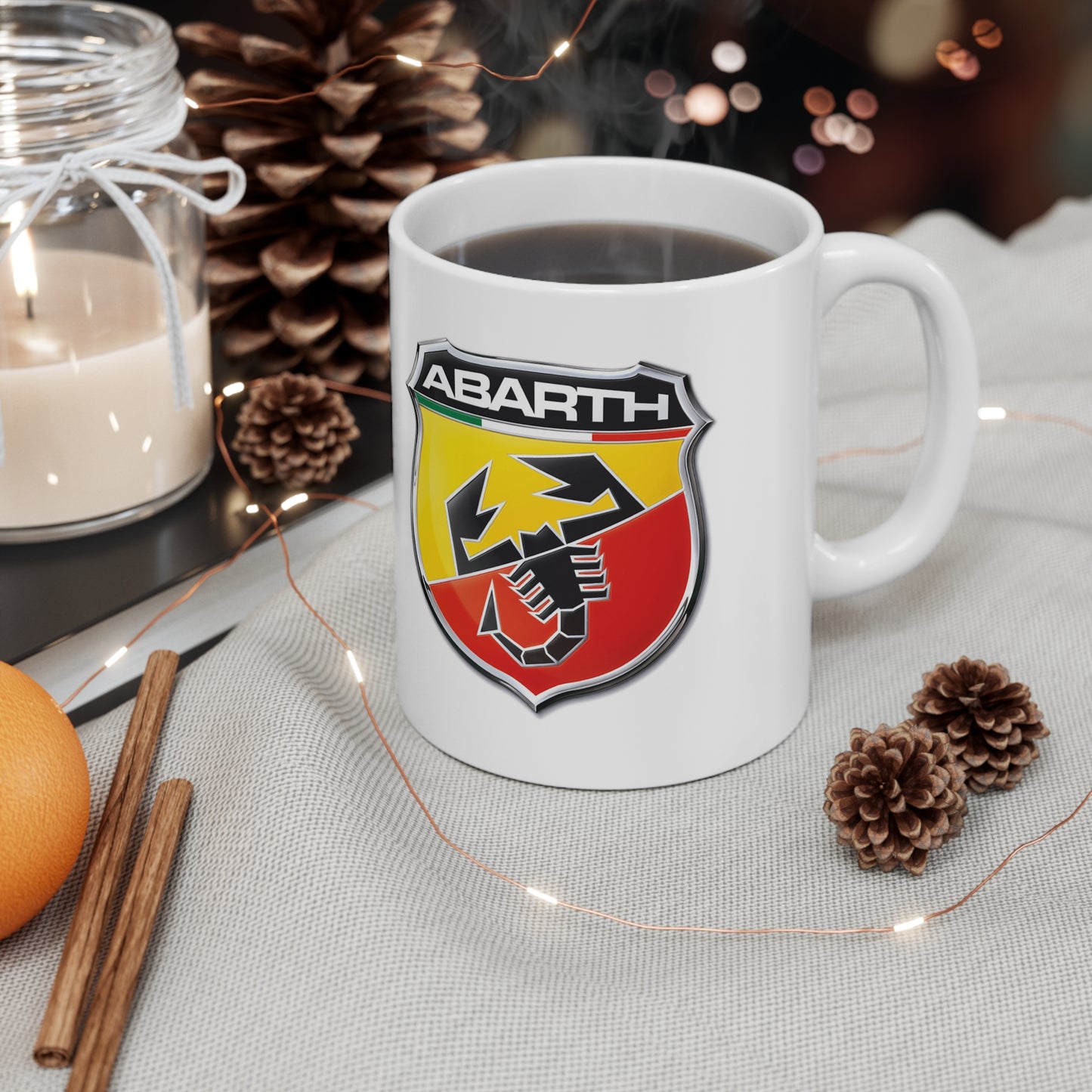 Abarth  - I Love my Abarth White Ceramic Coffee Cup 11oz, 15oz