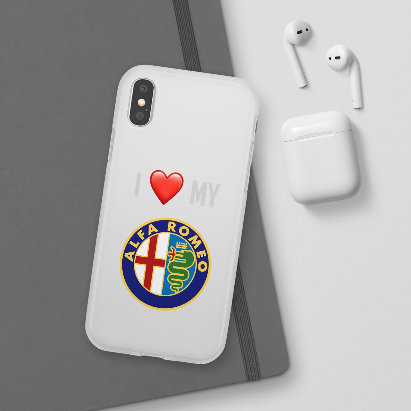 Alfa Romeo Phone Case - Flexible And Frosted TPU Plastic I Love My Alfa Romeo Phone Case