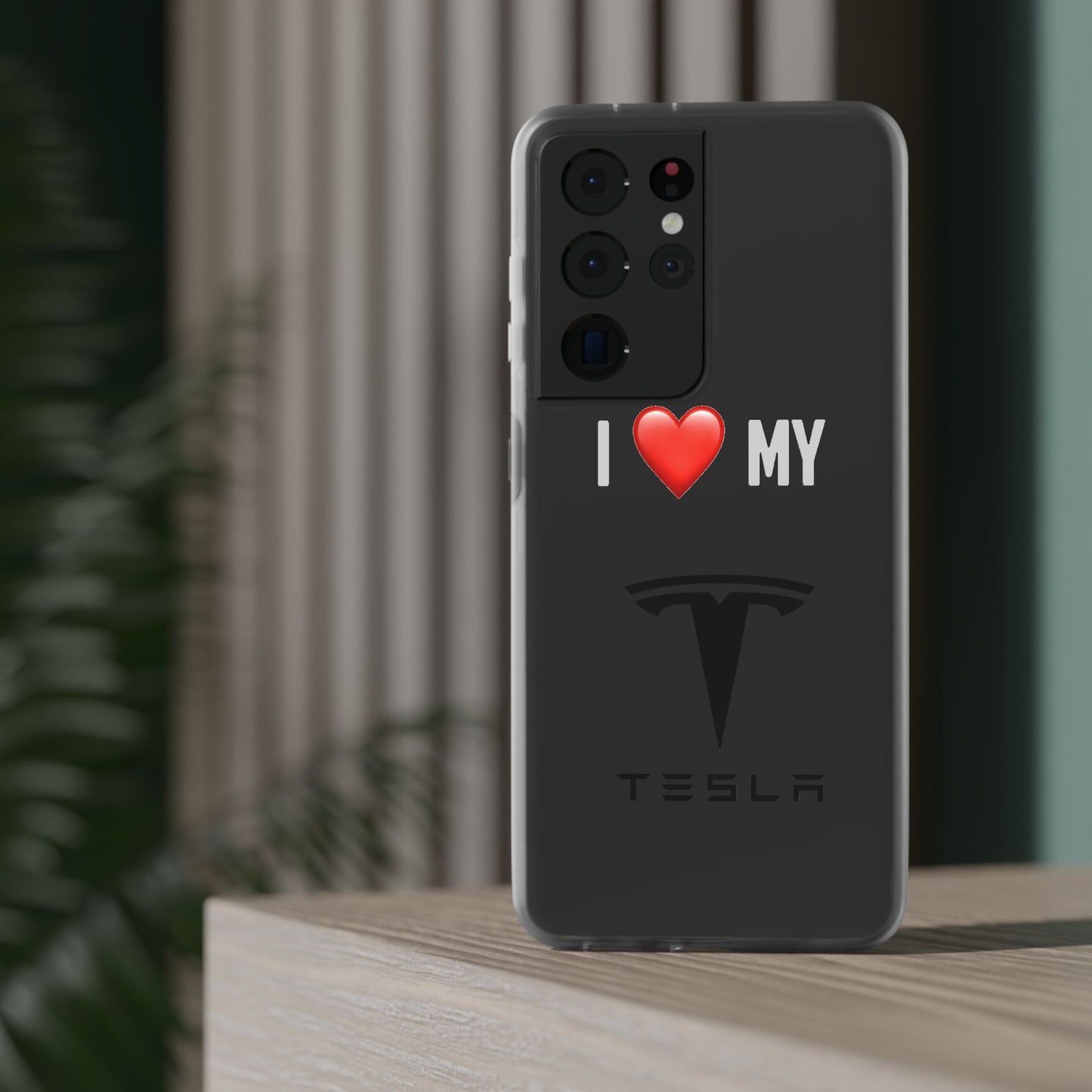 Tesla Phone Case - Flexible And Frosted TPU Plastic I Love My Tesla Phone Case
