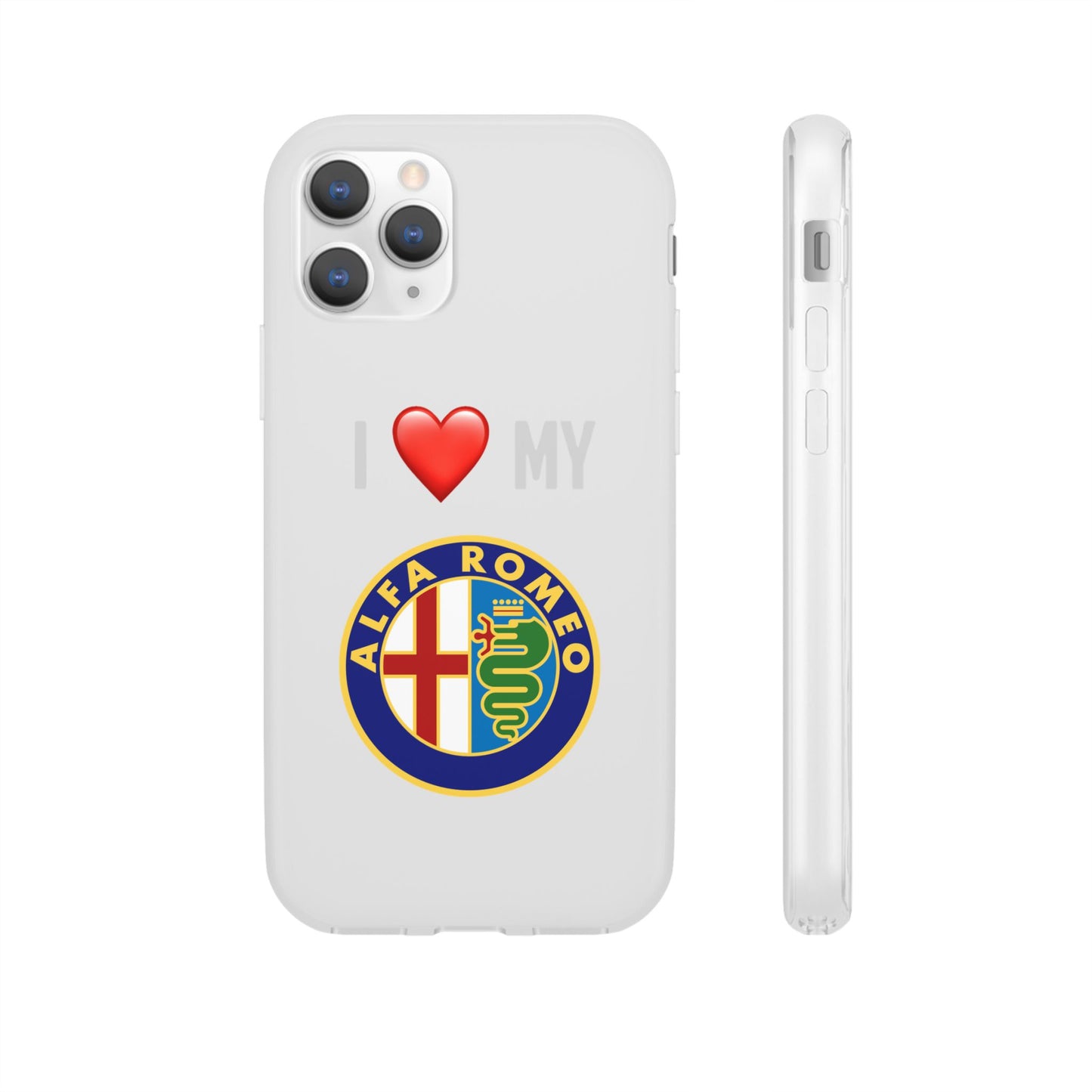 Alfa Romeo Phone Case - Flexible And Frosted TPU Plastic I Love My Alfa Romeo Phone Case