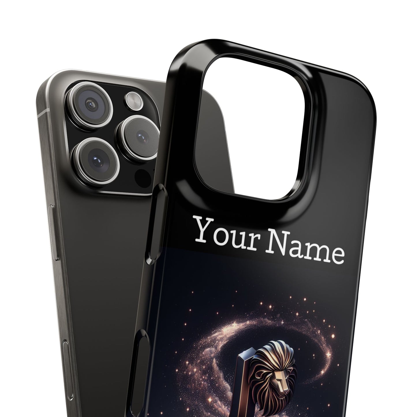 Leo Phone Case - Glossy Black Polycarbonate Snap Case Phone Protection