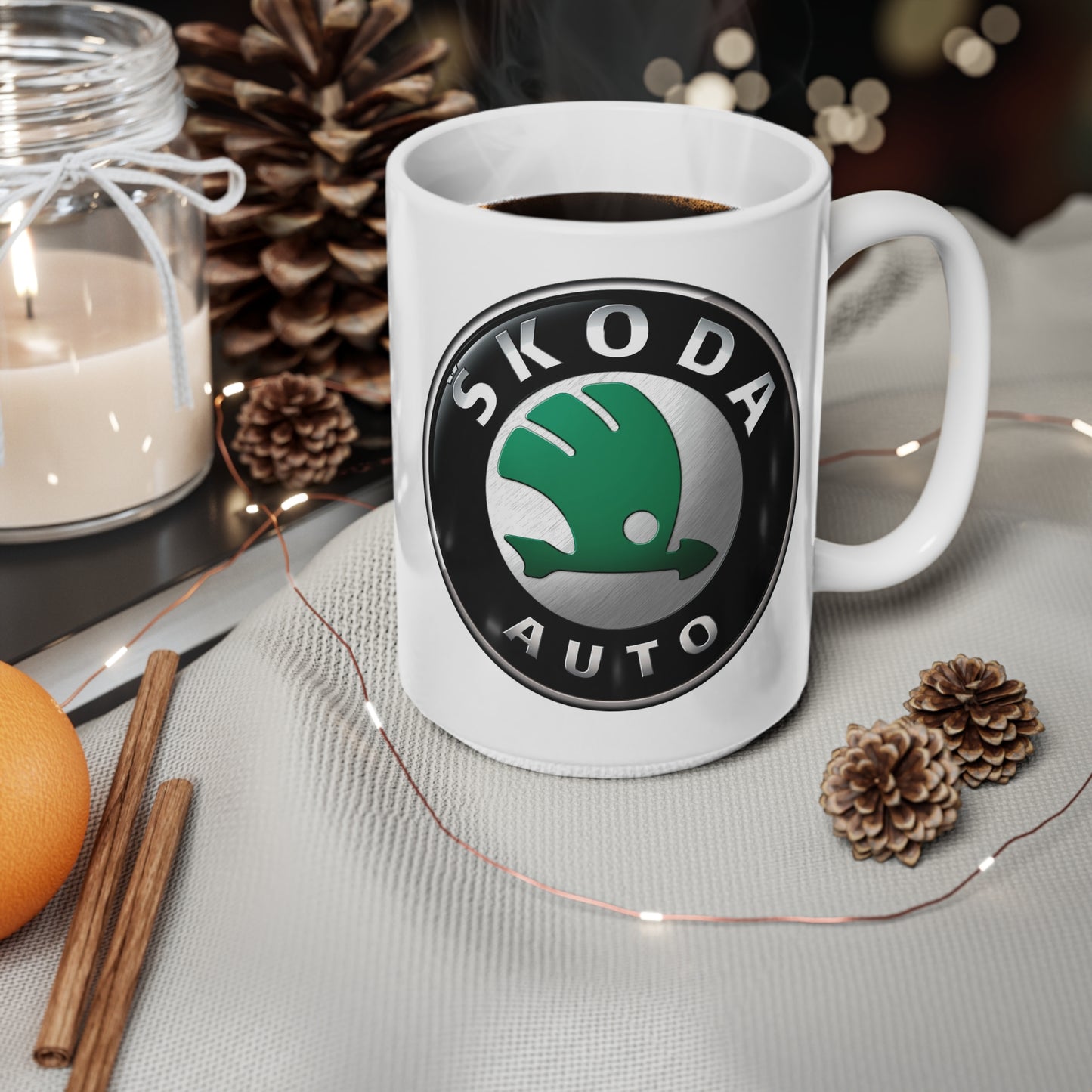 Skoda  - I Love my Skoda White Ceramic Coffee Cup 11oz, 15oz