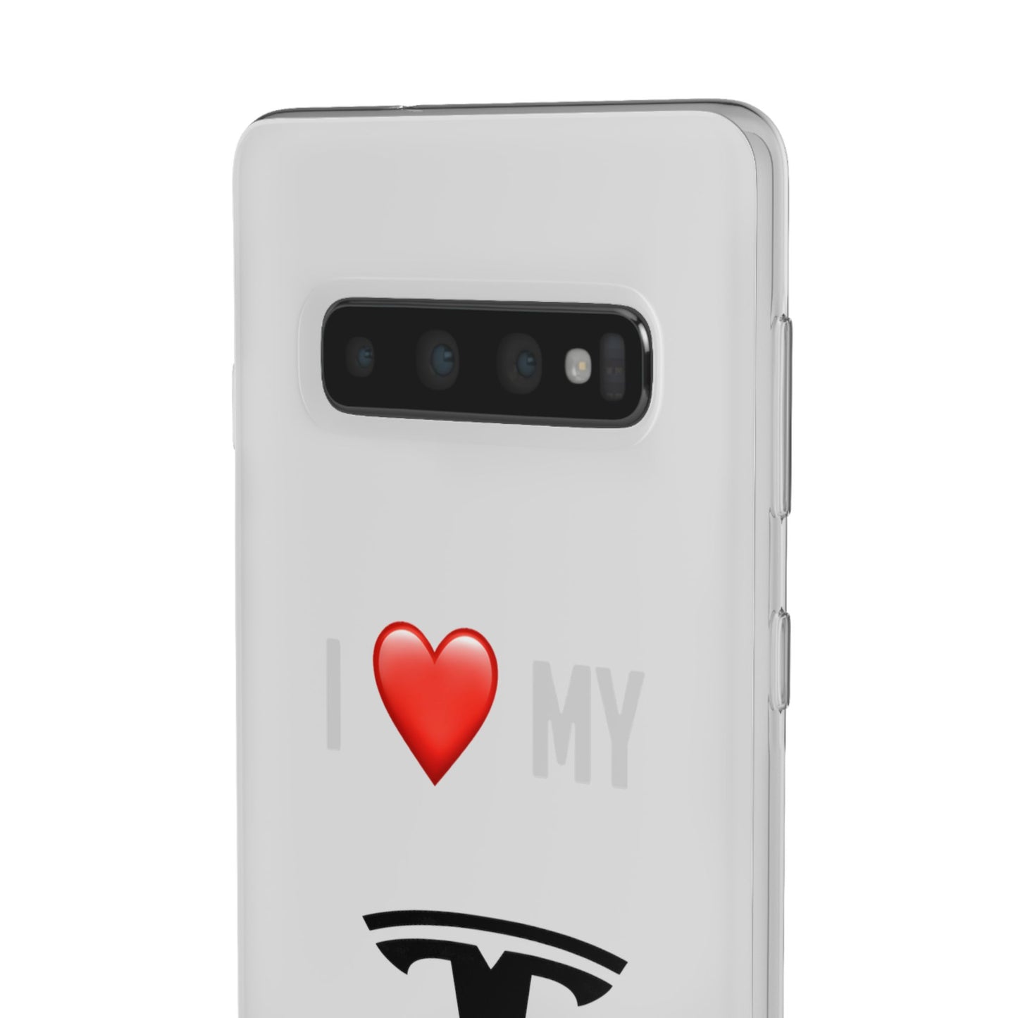 Tesla Phone Case - Flexible And Frosted TPU Plastic I Love My Tesla Phone Case