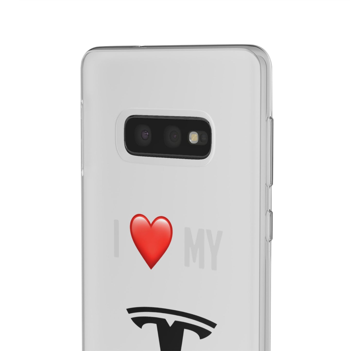 Tesla Phone Case - Flexible And Frosted TPU Plastic I Love My Tesla Phone Case