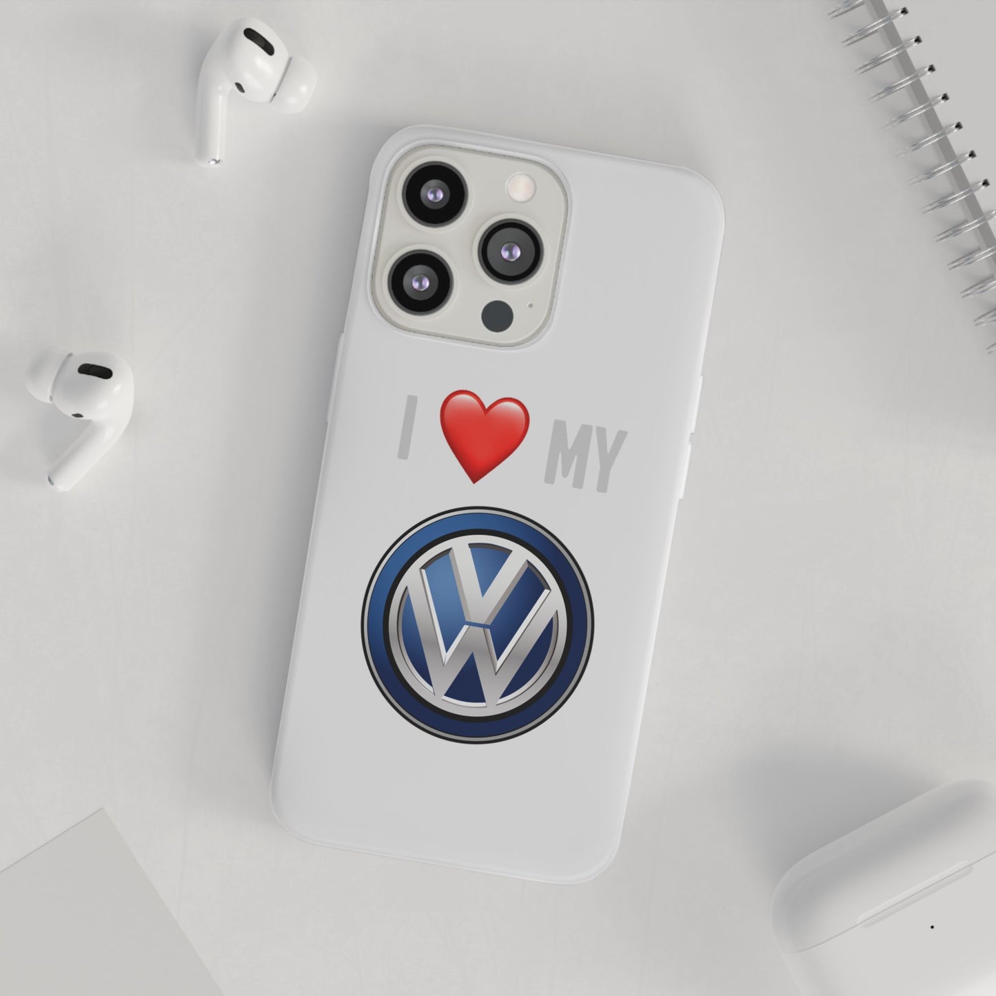 Volkswagen Phone Case - Flexible And Frosted TPU Plastic I Love My Volkswagen Phone Case