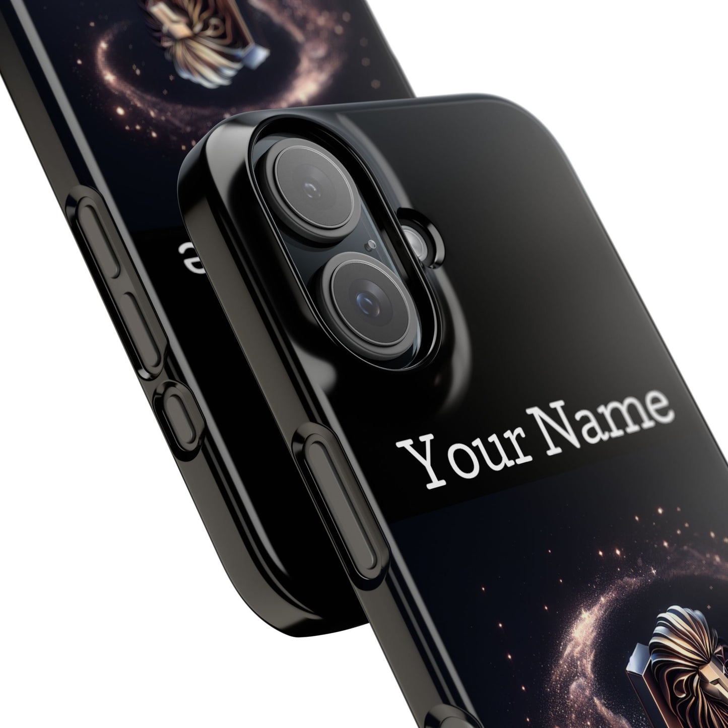 Leo Phone Case - Glossy Black Polycarbonate Snap Case Phone Protection