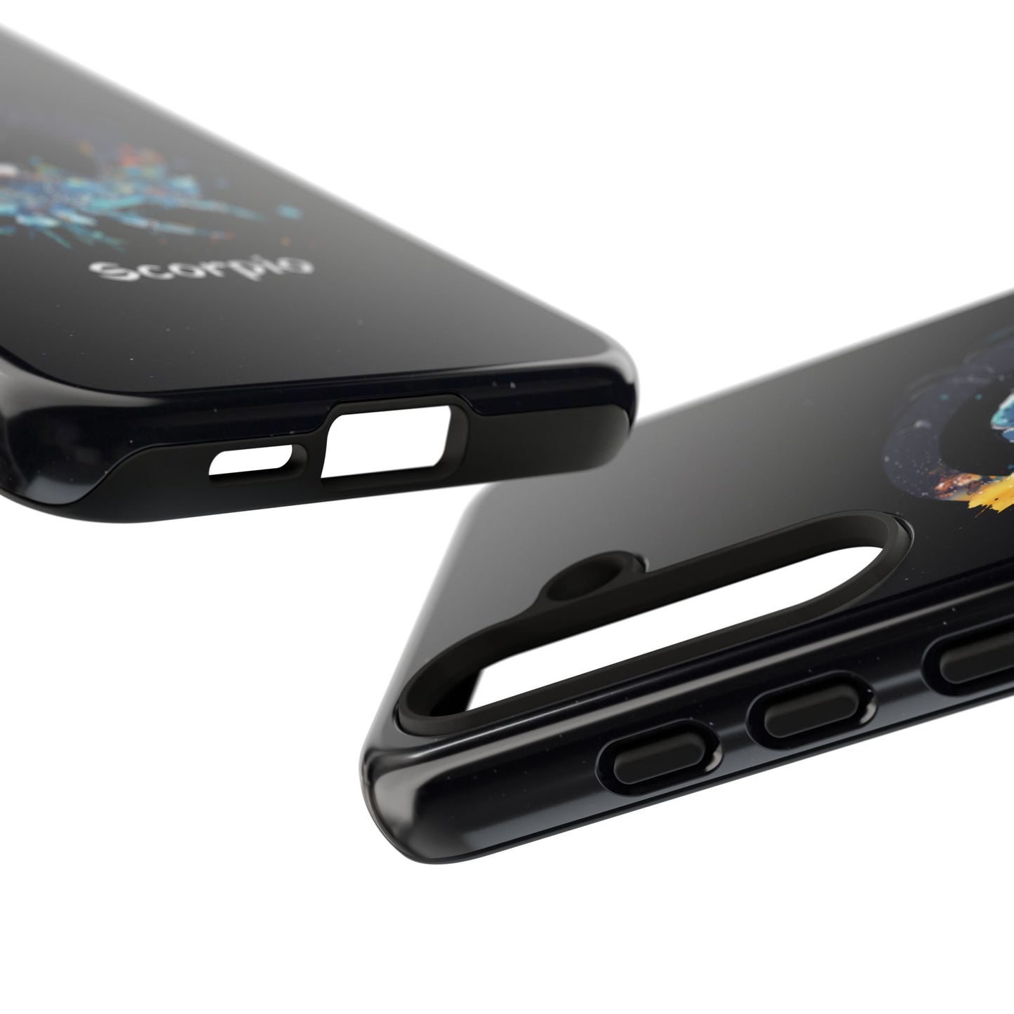 Scorpio Zodiac Star Sign Black Glossy Phone Case Tough Protection for iPhone or Samsung Galaxy