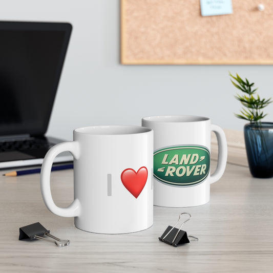 Land Rover - I Love My Land Rover Ceramic Coffee Cups, 11oz, 15oz