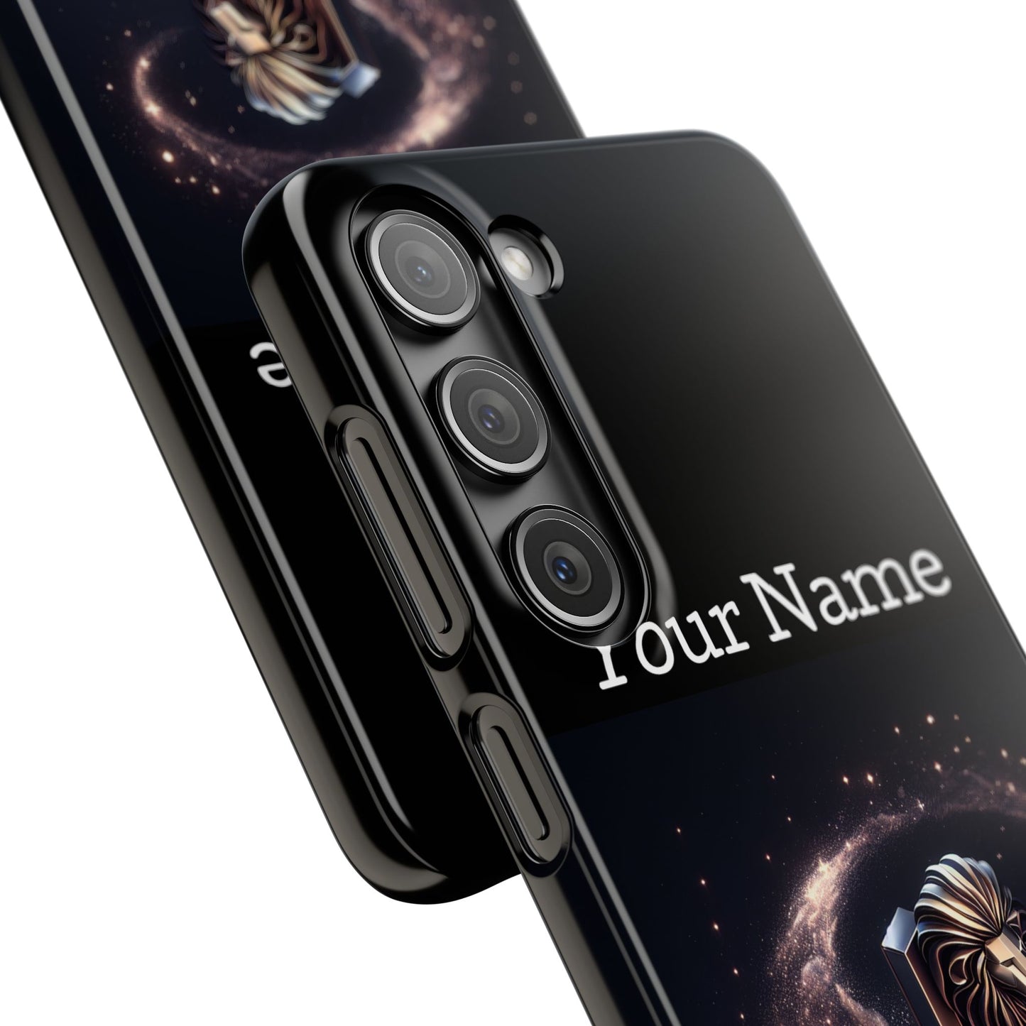 Leo Phone Case - Glossy Black Polycarbonate Snap Case Phone Protection