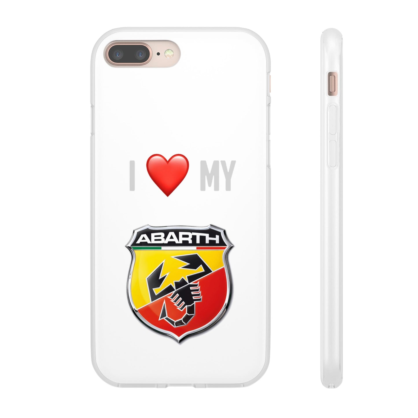 Abarth Phone Case - Flexible And Frosted TPU Plastic I Love My Abarth Phone Case