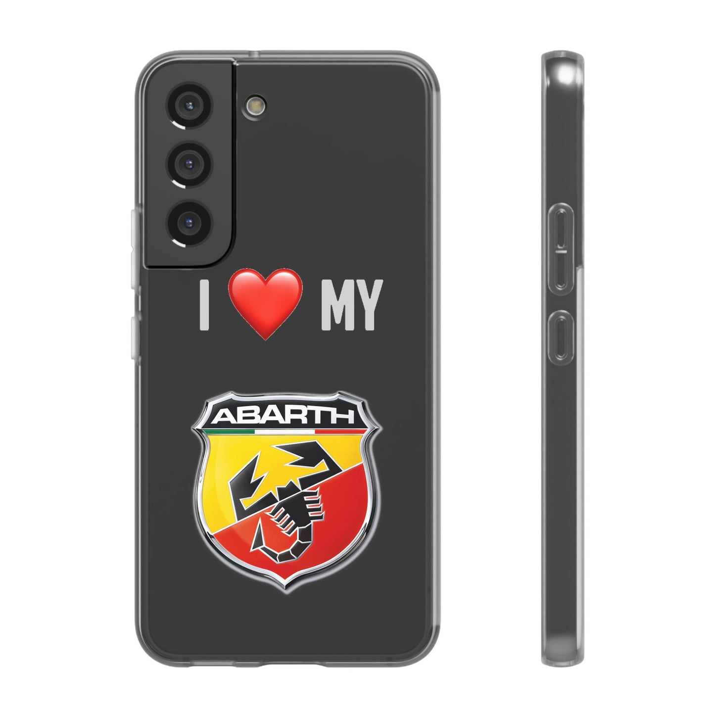 Abarth Phone Case - Flexible And Frosted TPU Plastic I Love My Abarth Phone Case