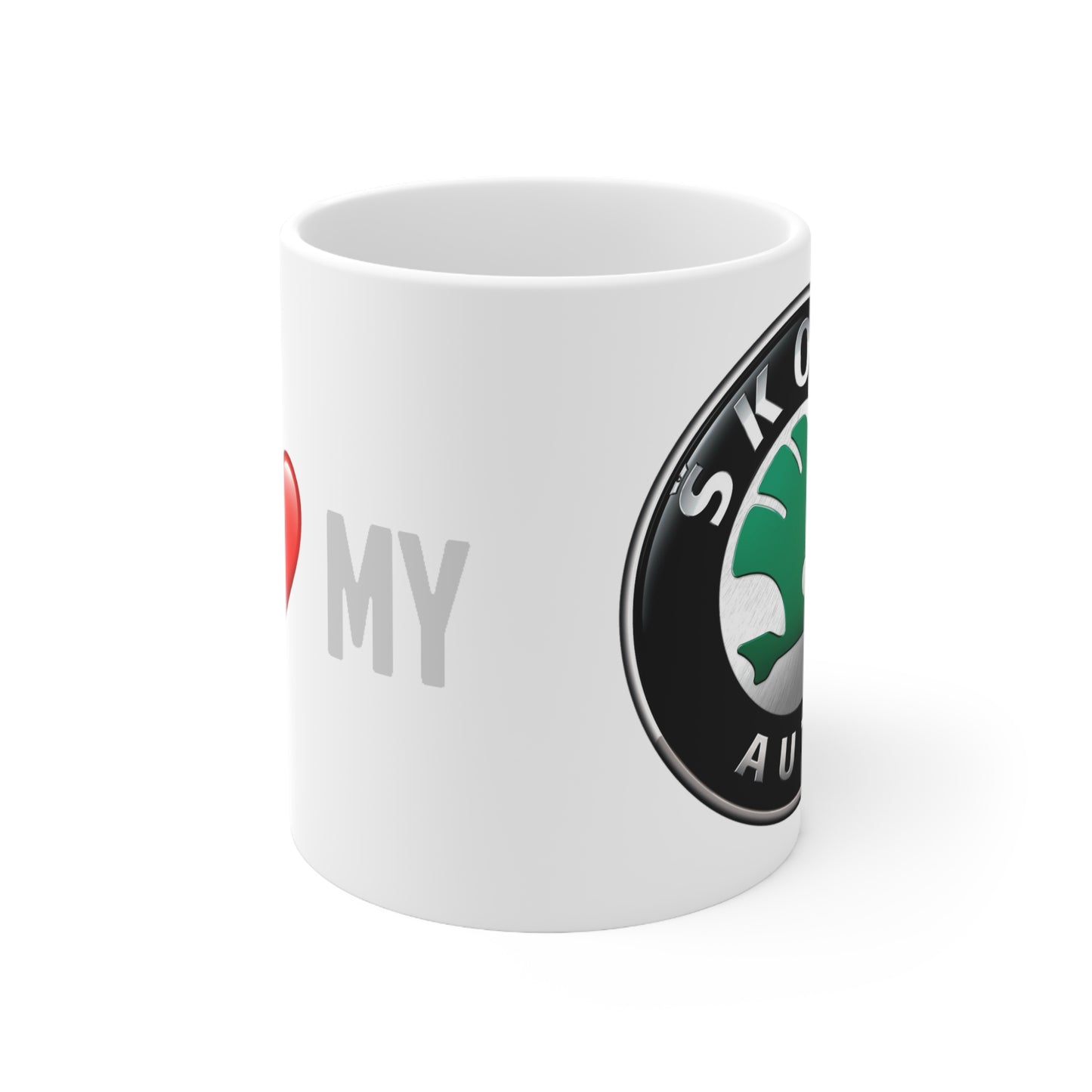 Skoda  - I Love my Skoda White Ceramic Coffee Cup 11oz, 15oz